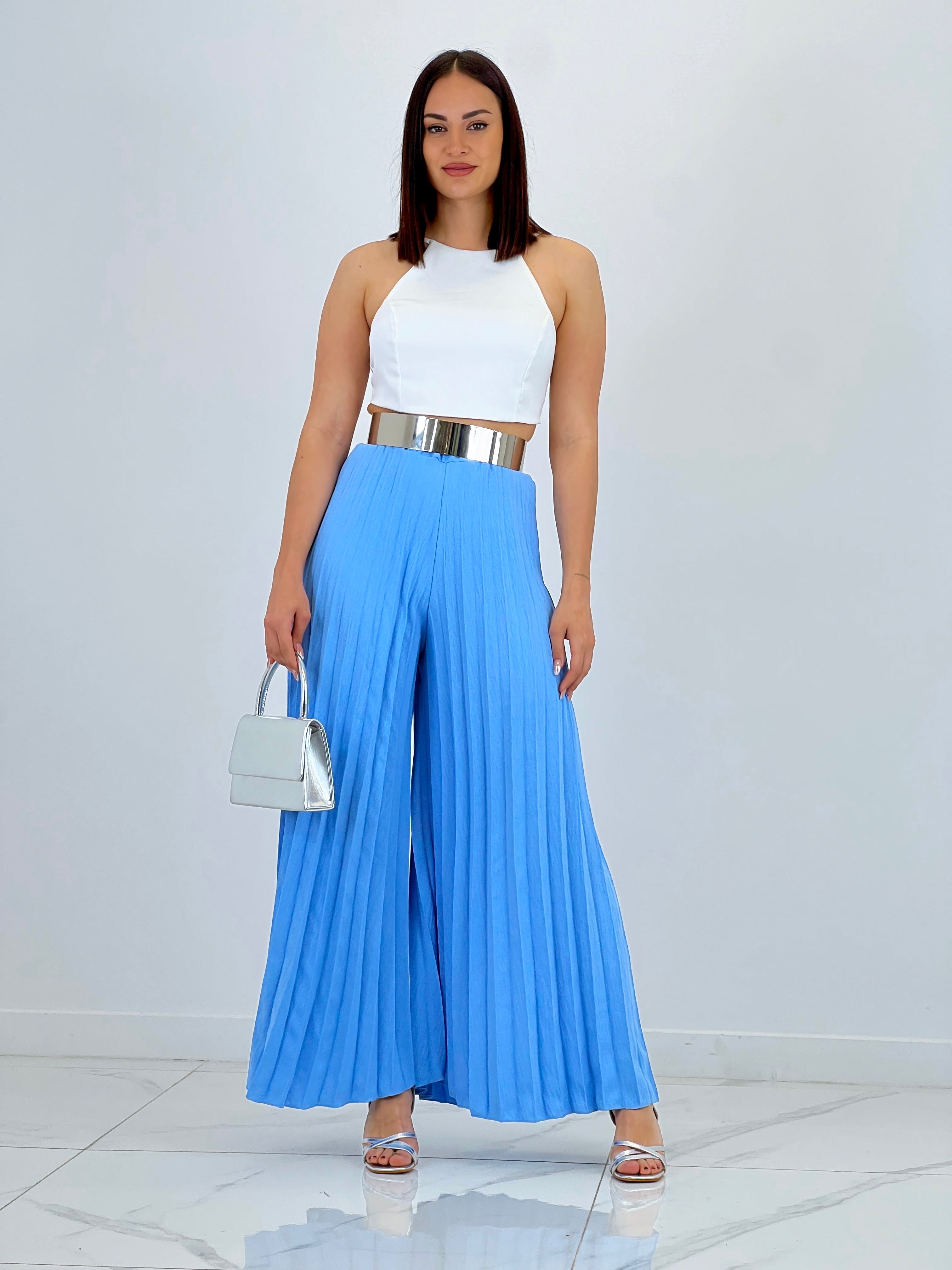 Pantalón plisado gasa Abril