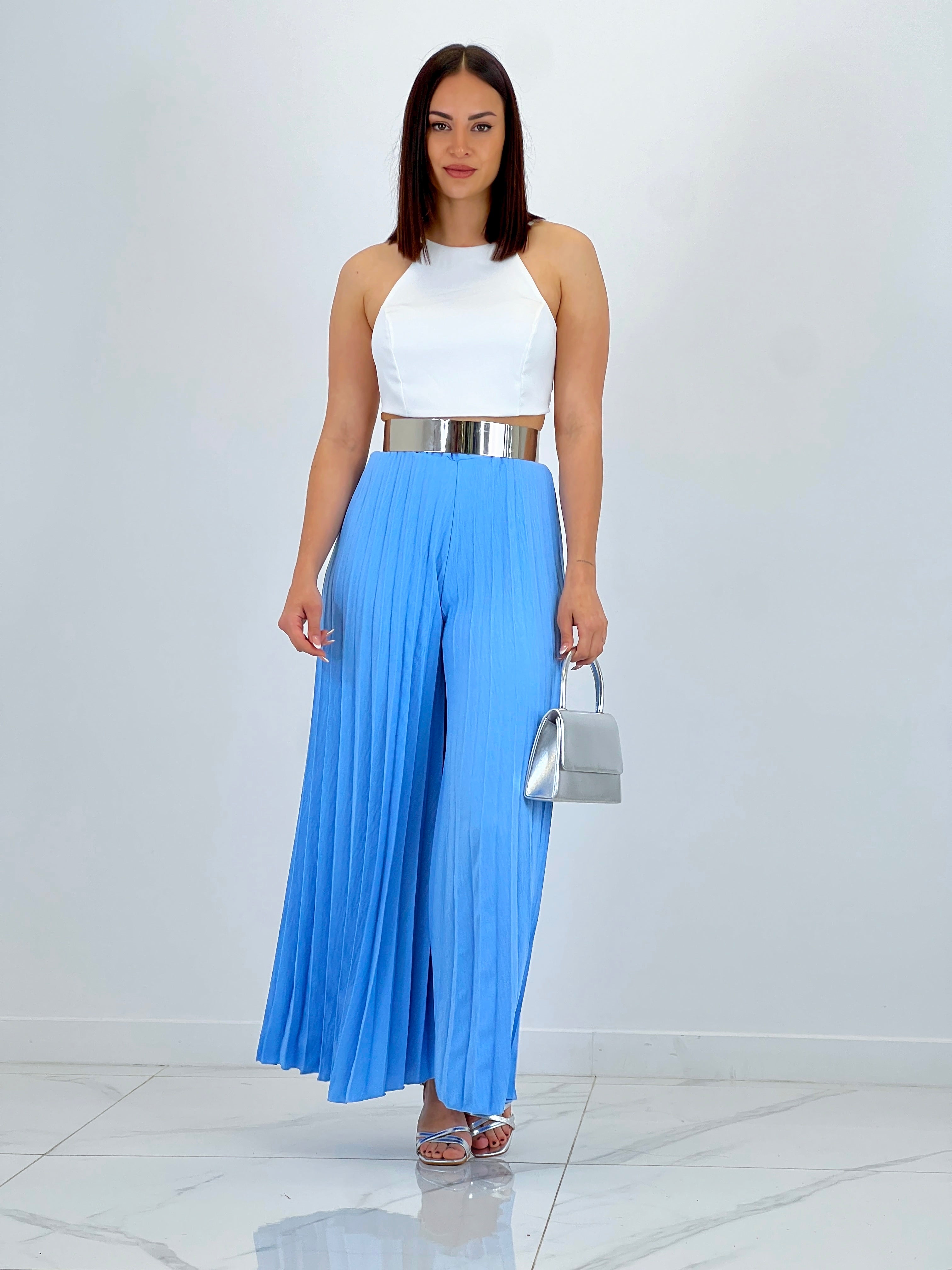 Pantalón plisado gasa Abril