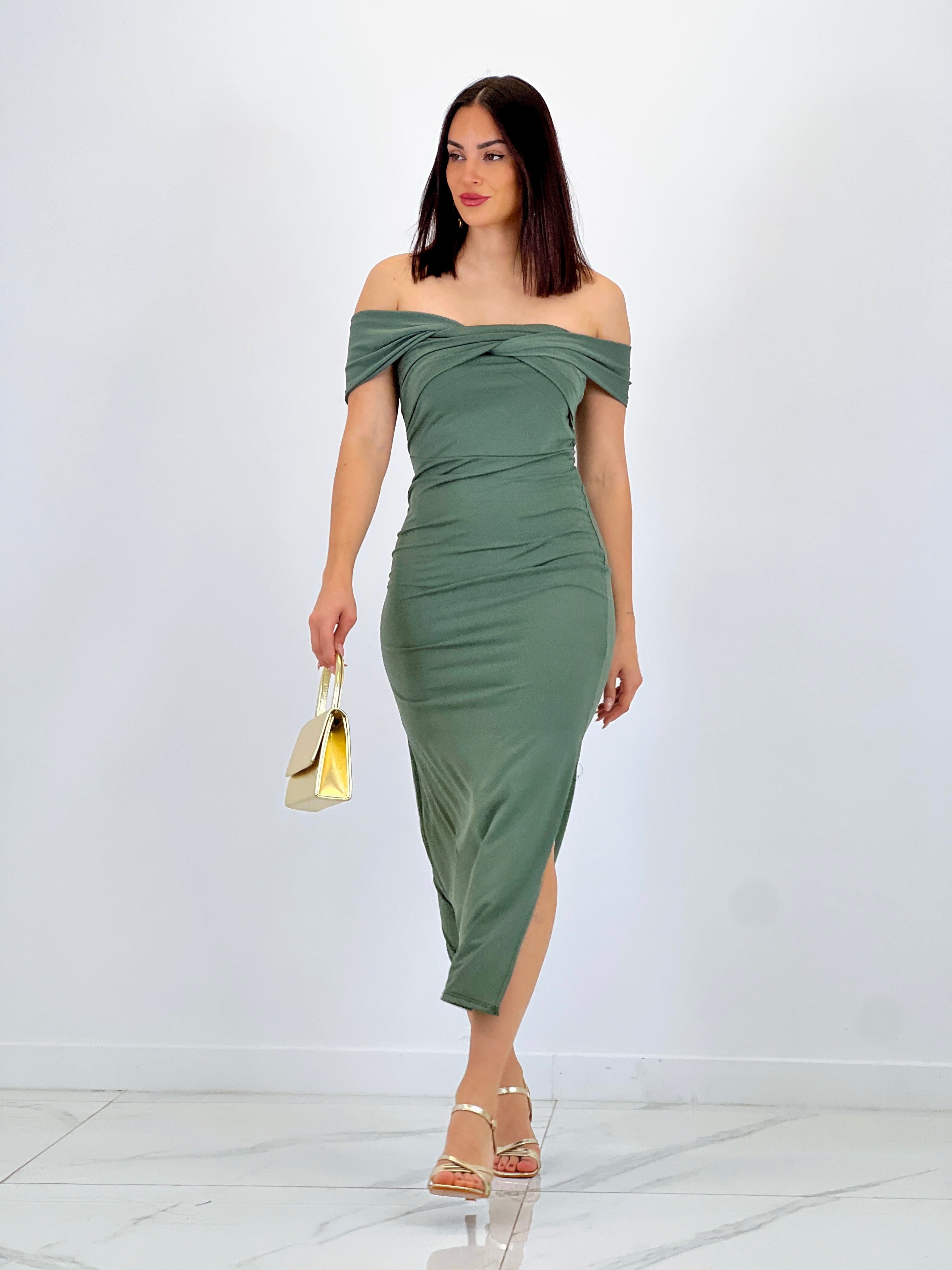 Vestido midi cruzado Belinda