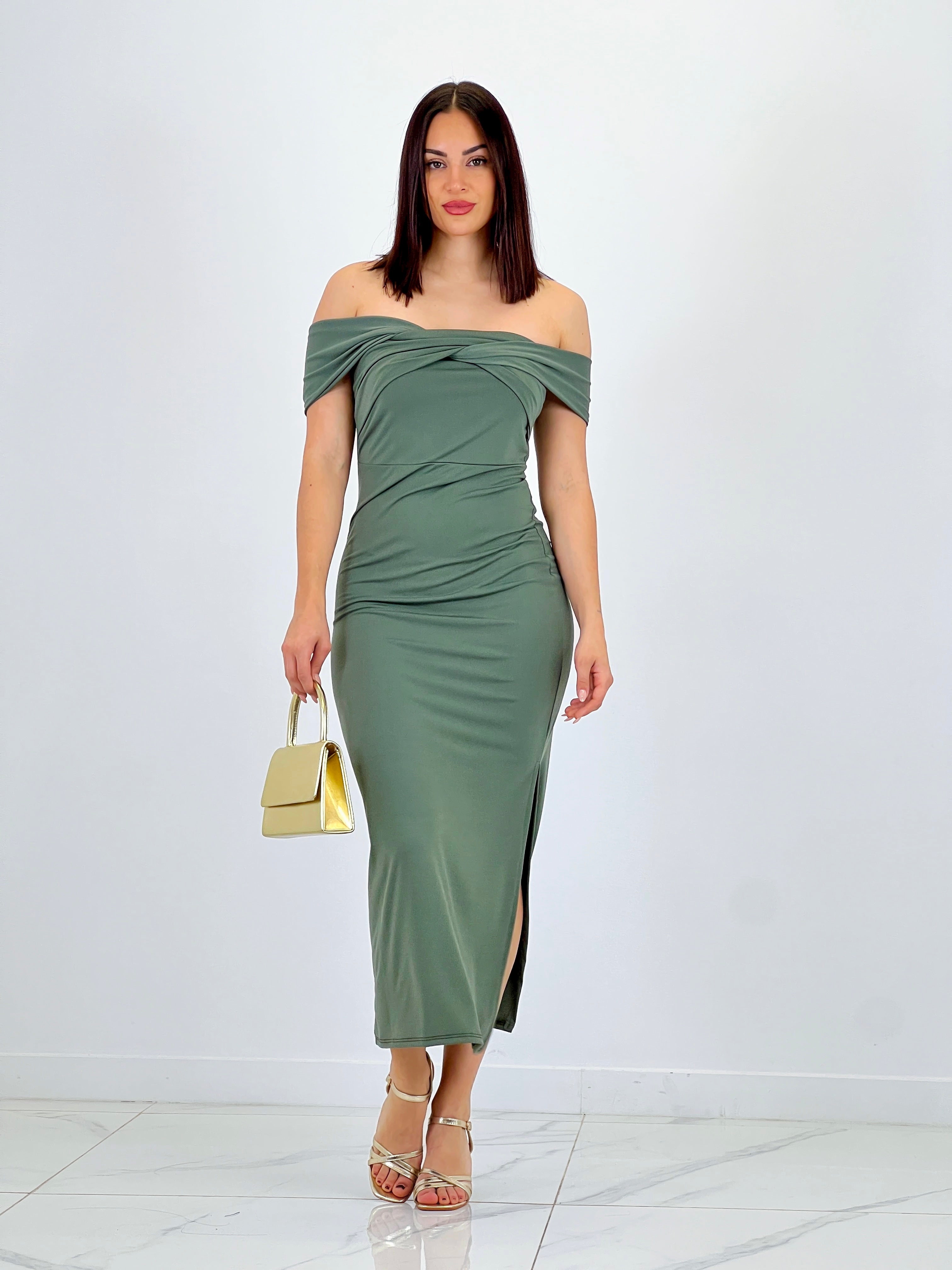 Vestido midi cruzado Belinda