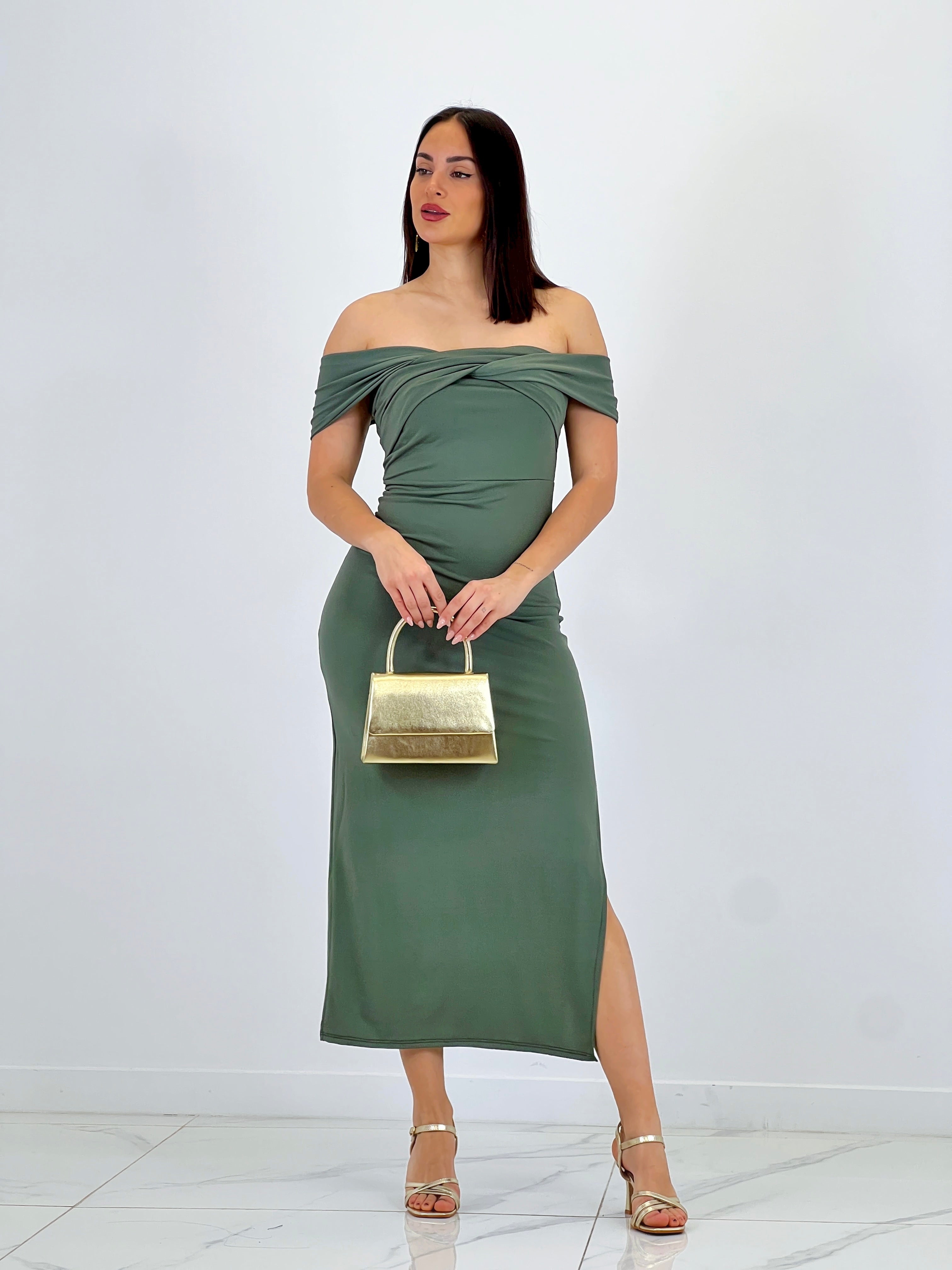 Vestido midi cruzado Belinda