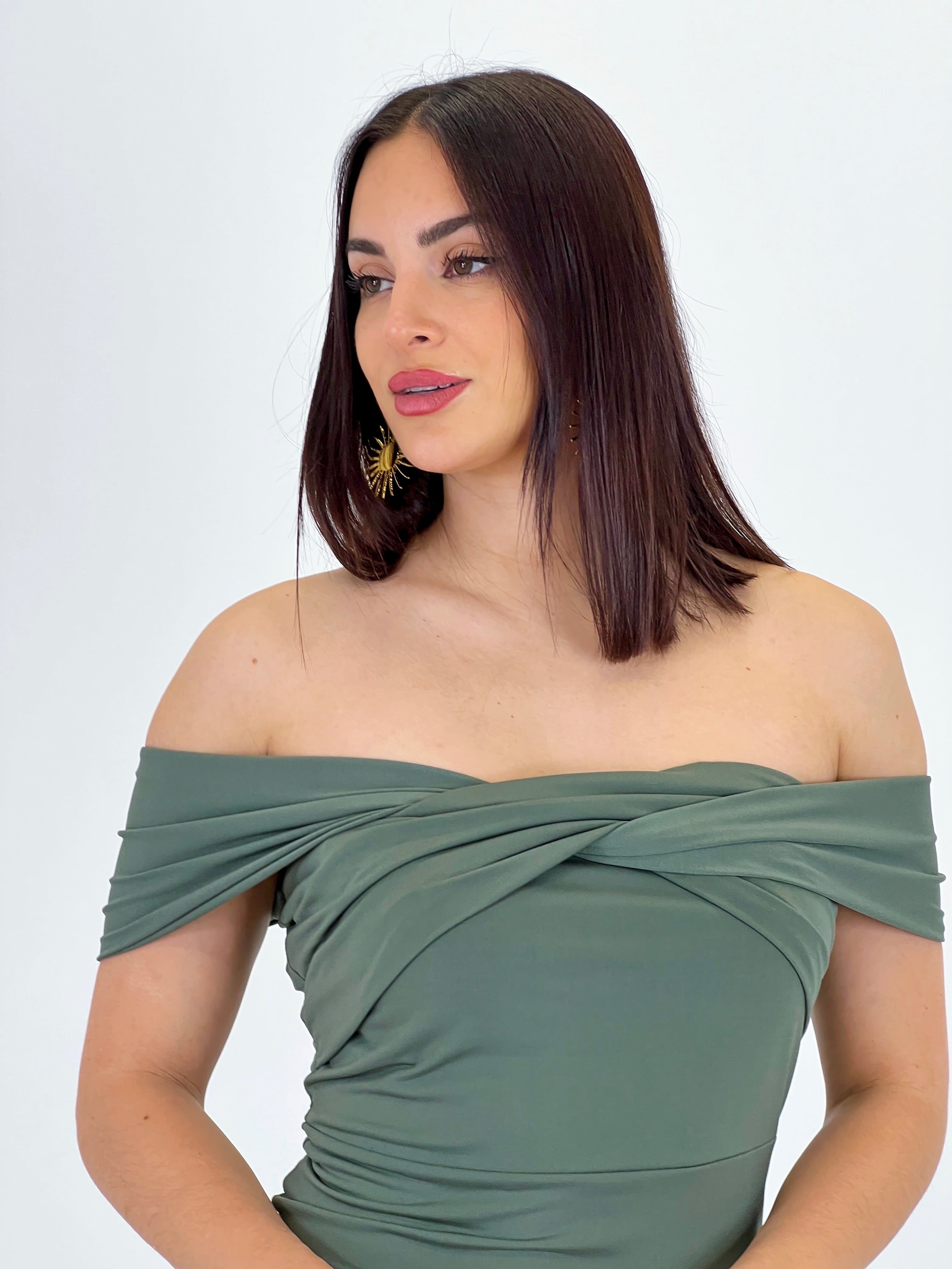 Vestido midi cruzado Belinda