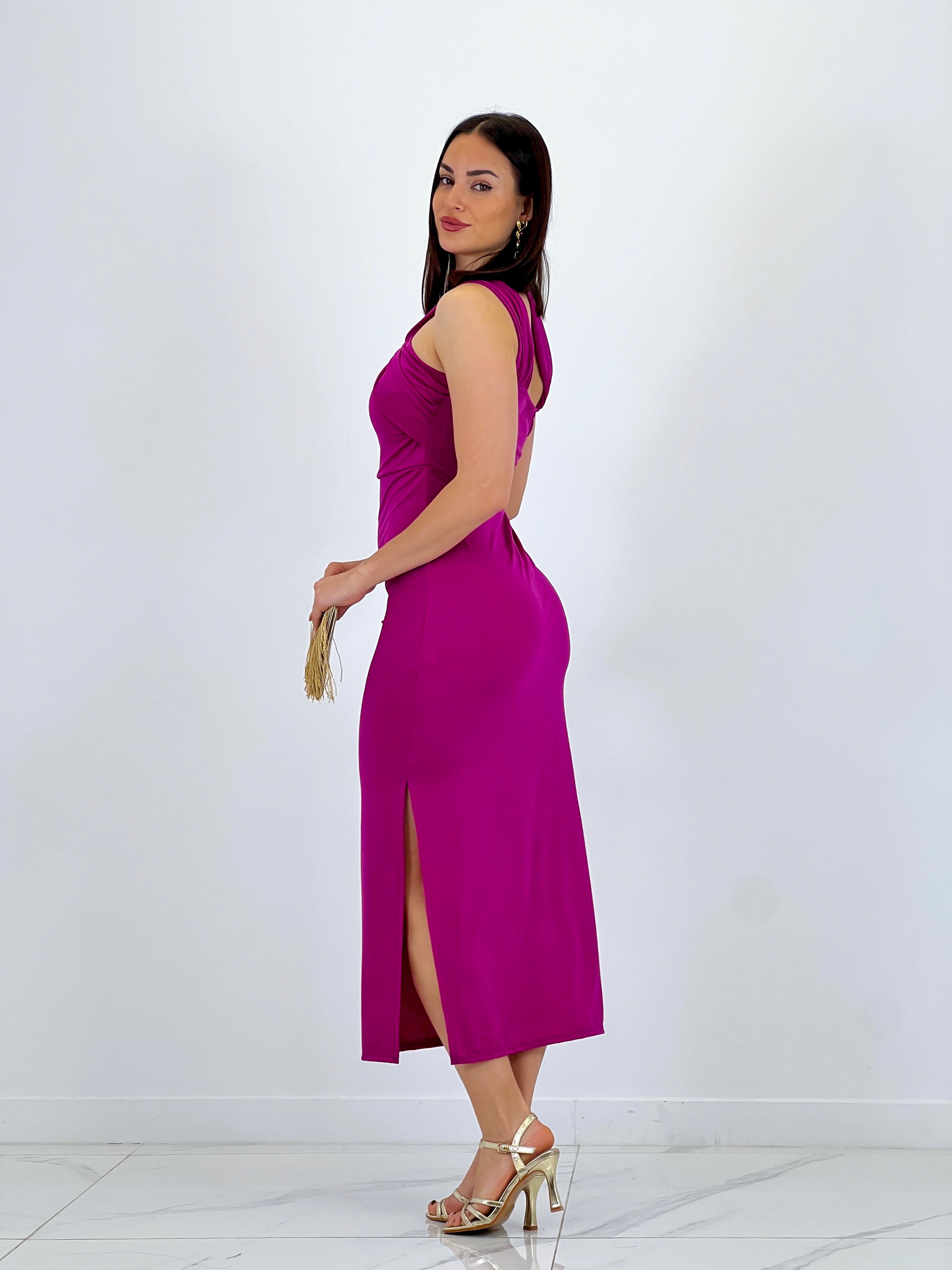 Vestido midi cruzado Belinda