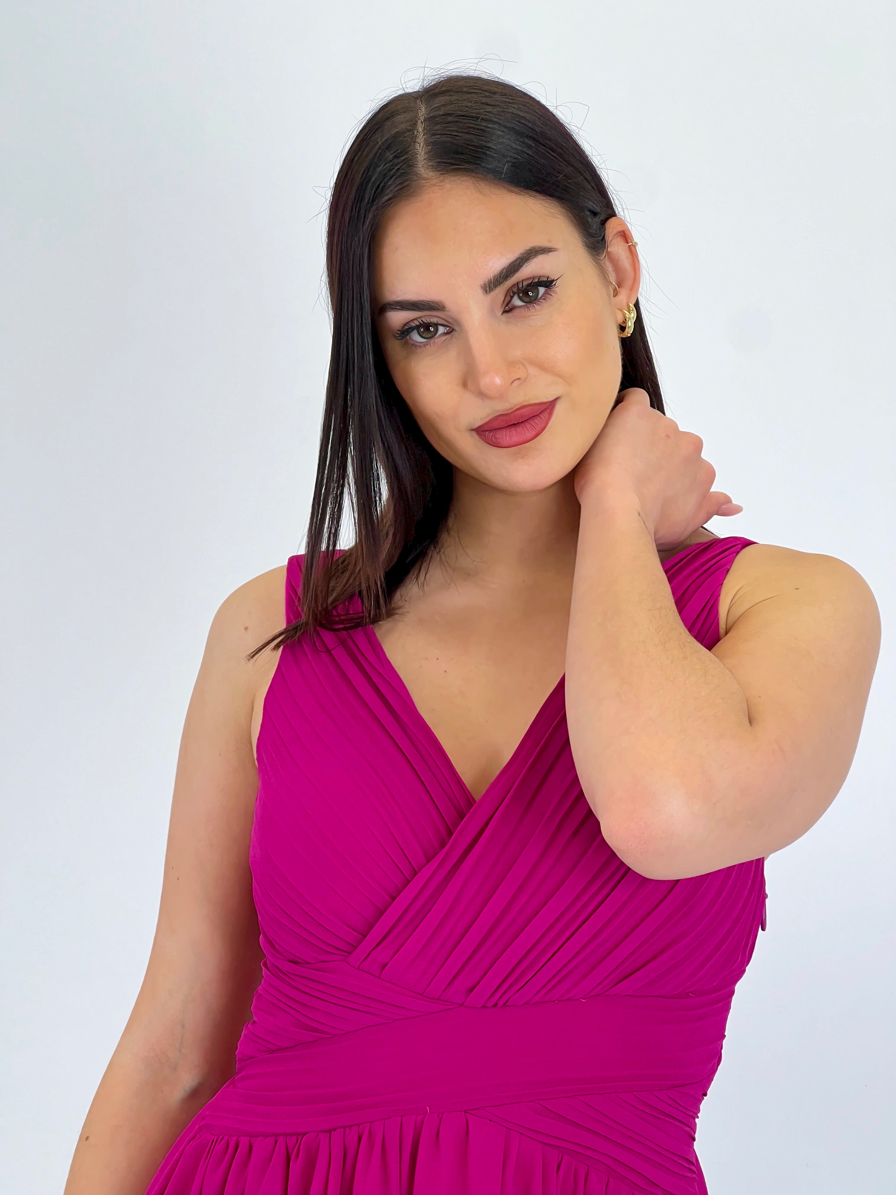 Vestido Elvia drapeado corto