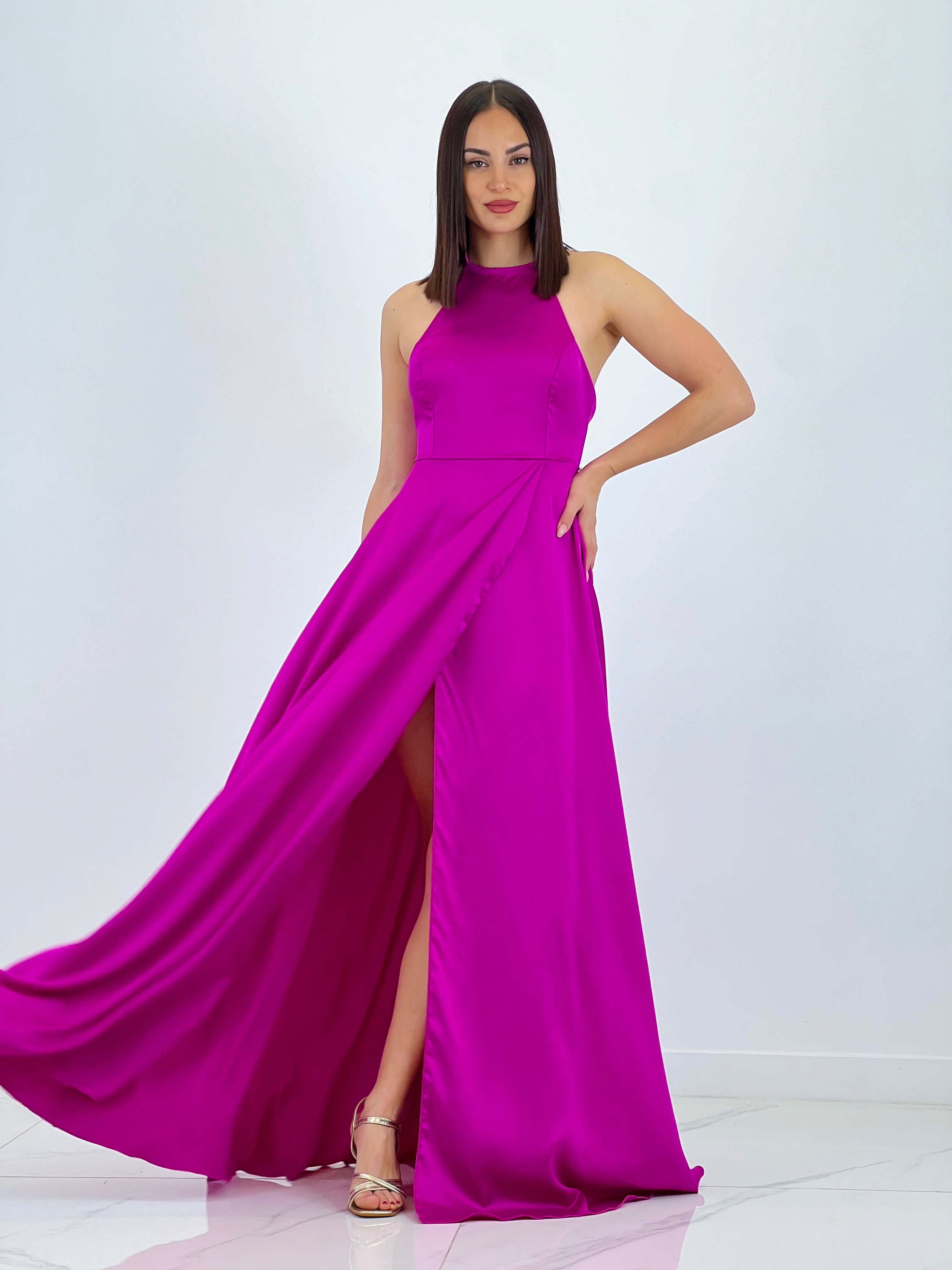 Vestido largo satén Silvia - Zebra&Maduixa®