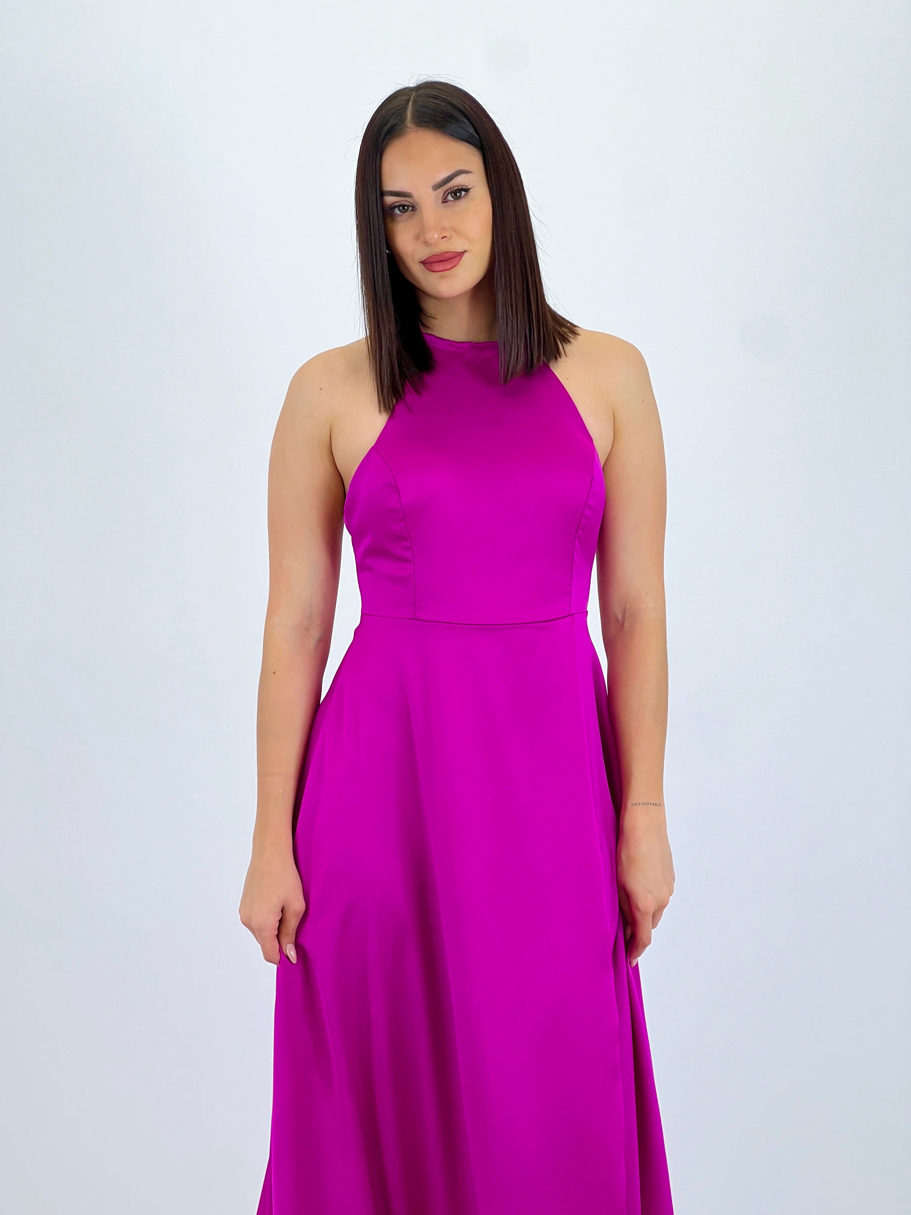 Vestido largo satén Silvia - Zebra&Maduixa®