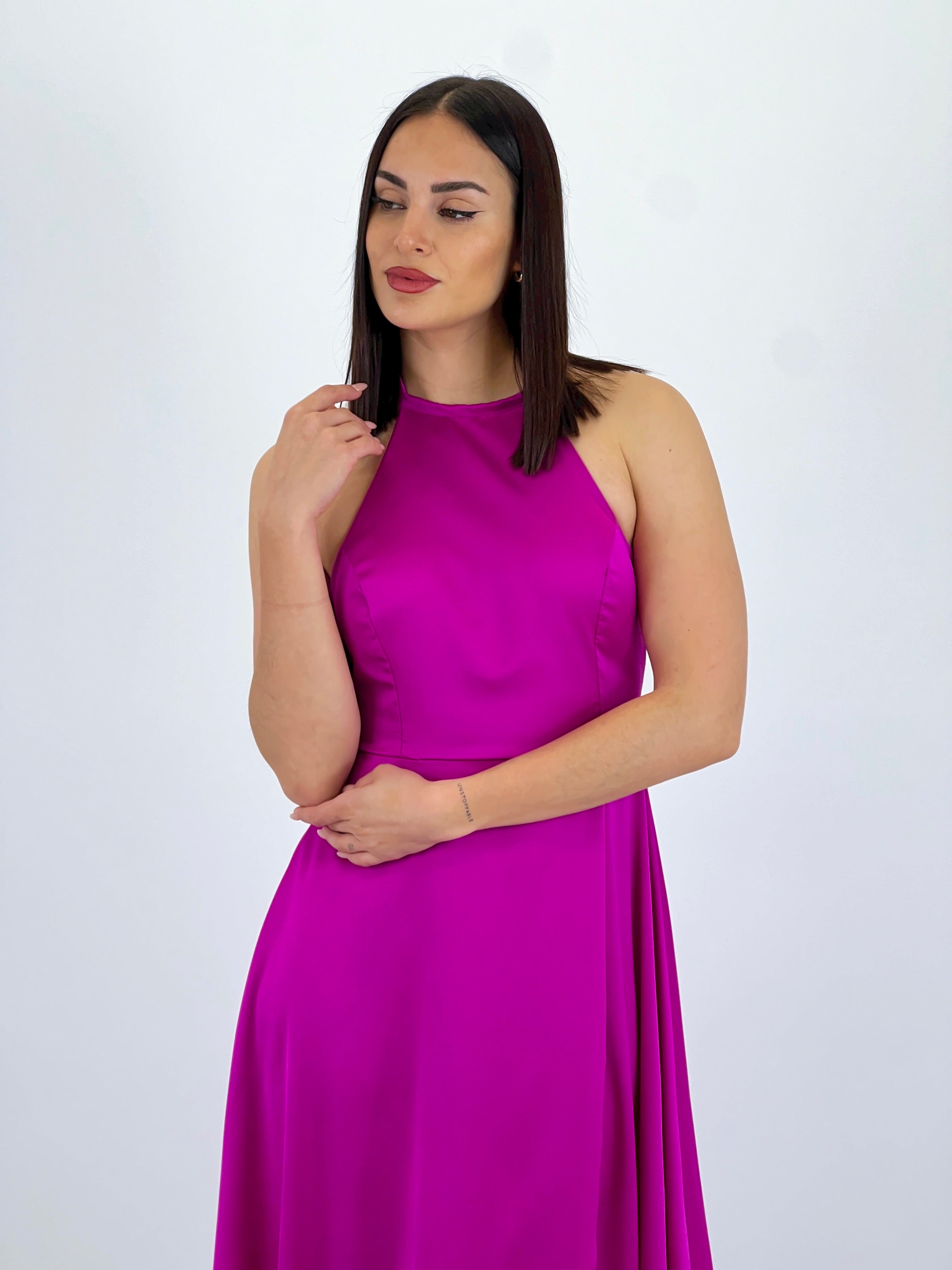 Vestido largo satén Silvia - Zebra&Maduixa®