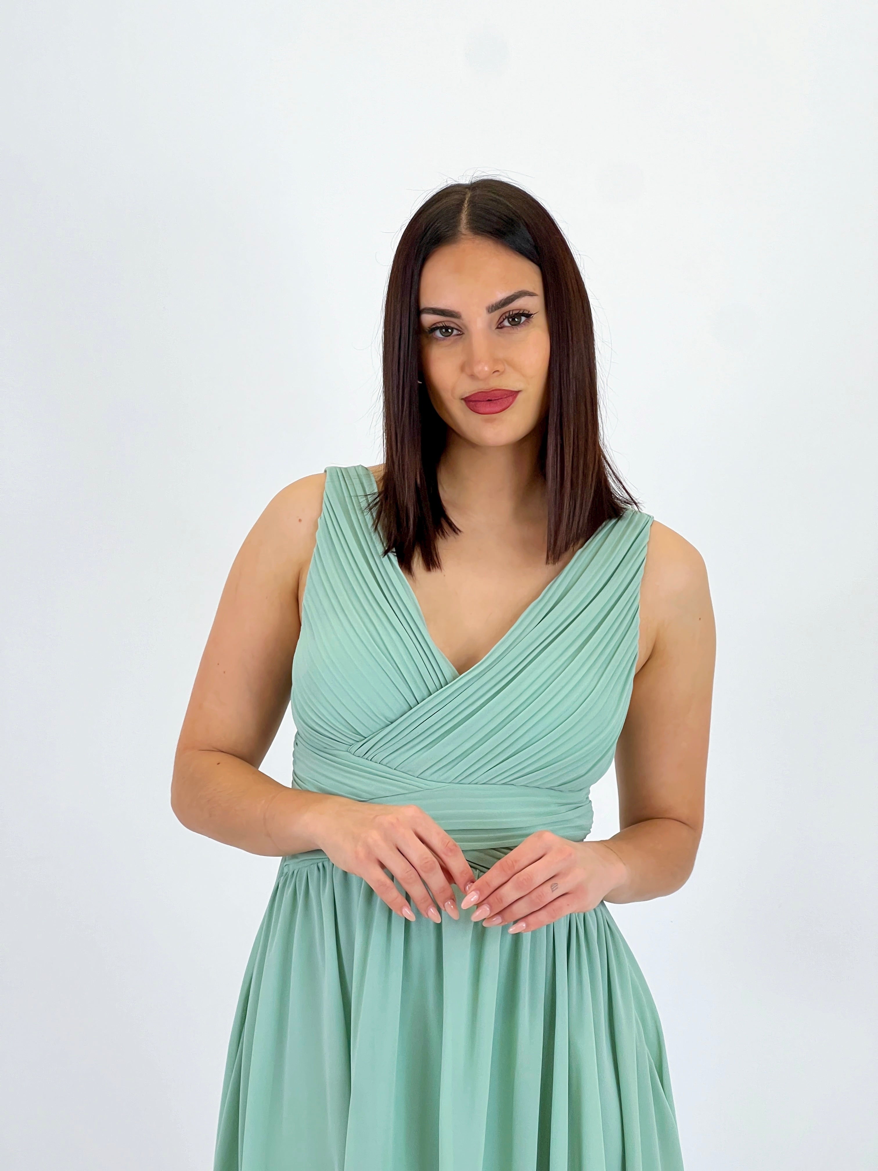 Vestido Elvia drapeado corto