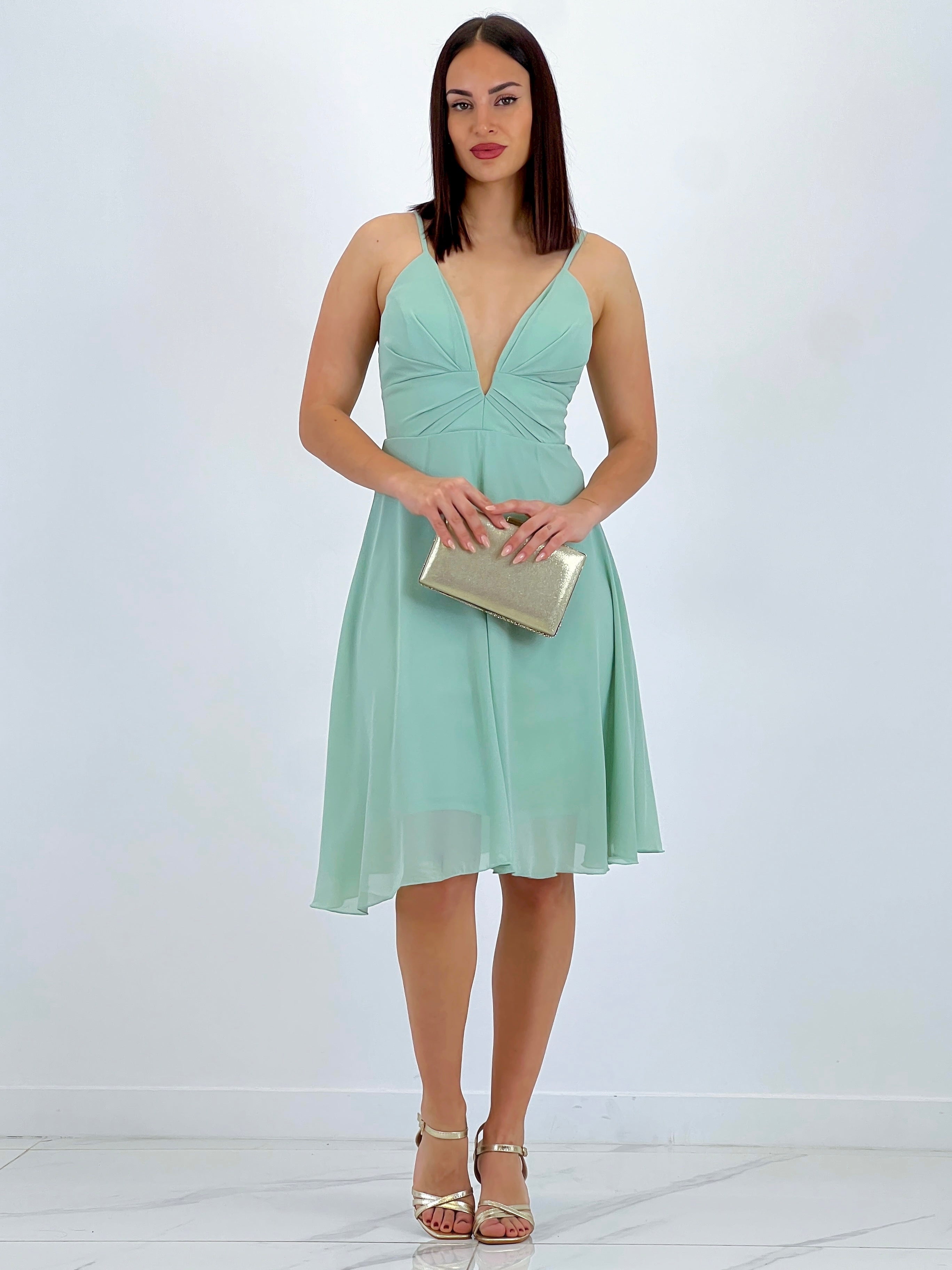 Vestido ceremonia Escote V corto