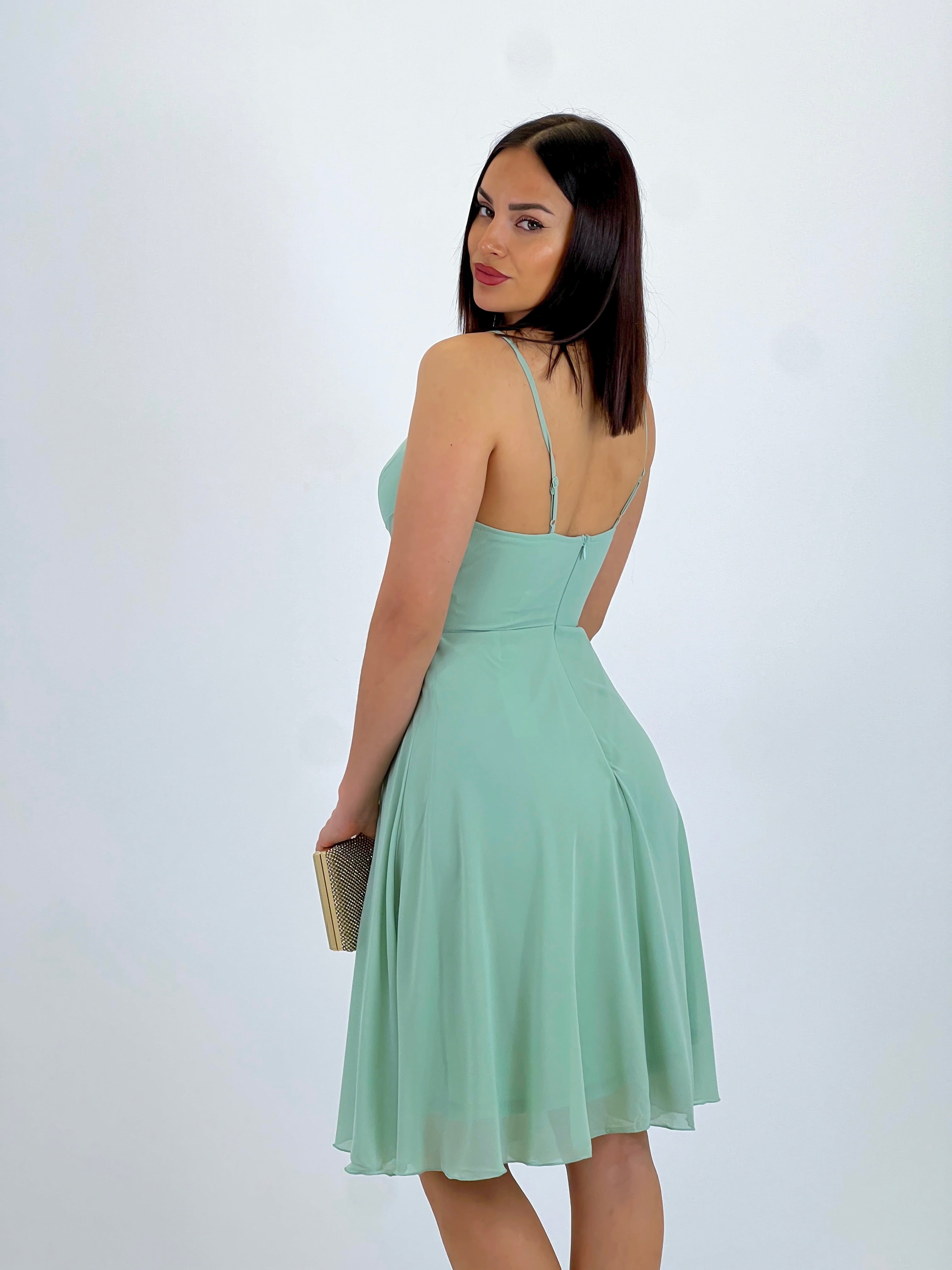 Vestido ceremonia Escote V corto