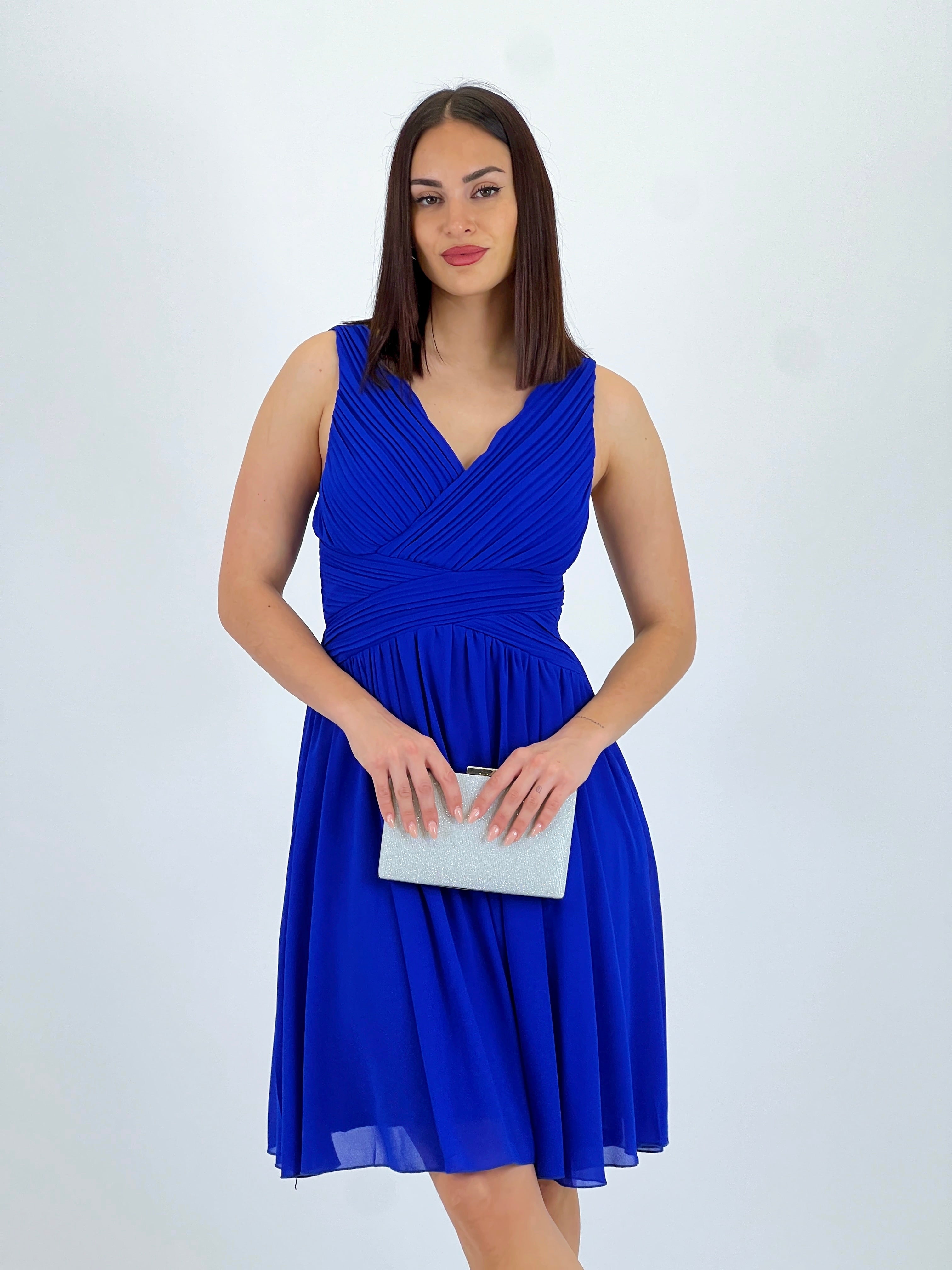 Vestido Elvia drapeado corto