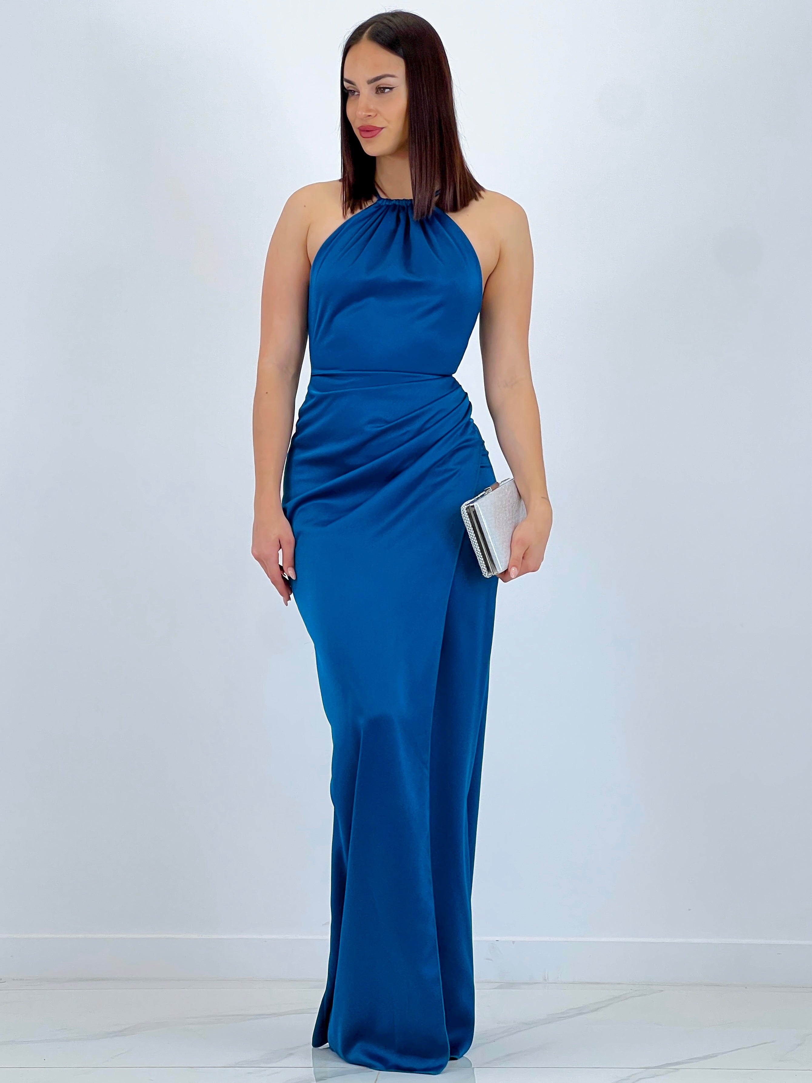 Vestido raso halter Gala