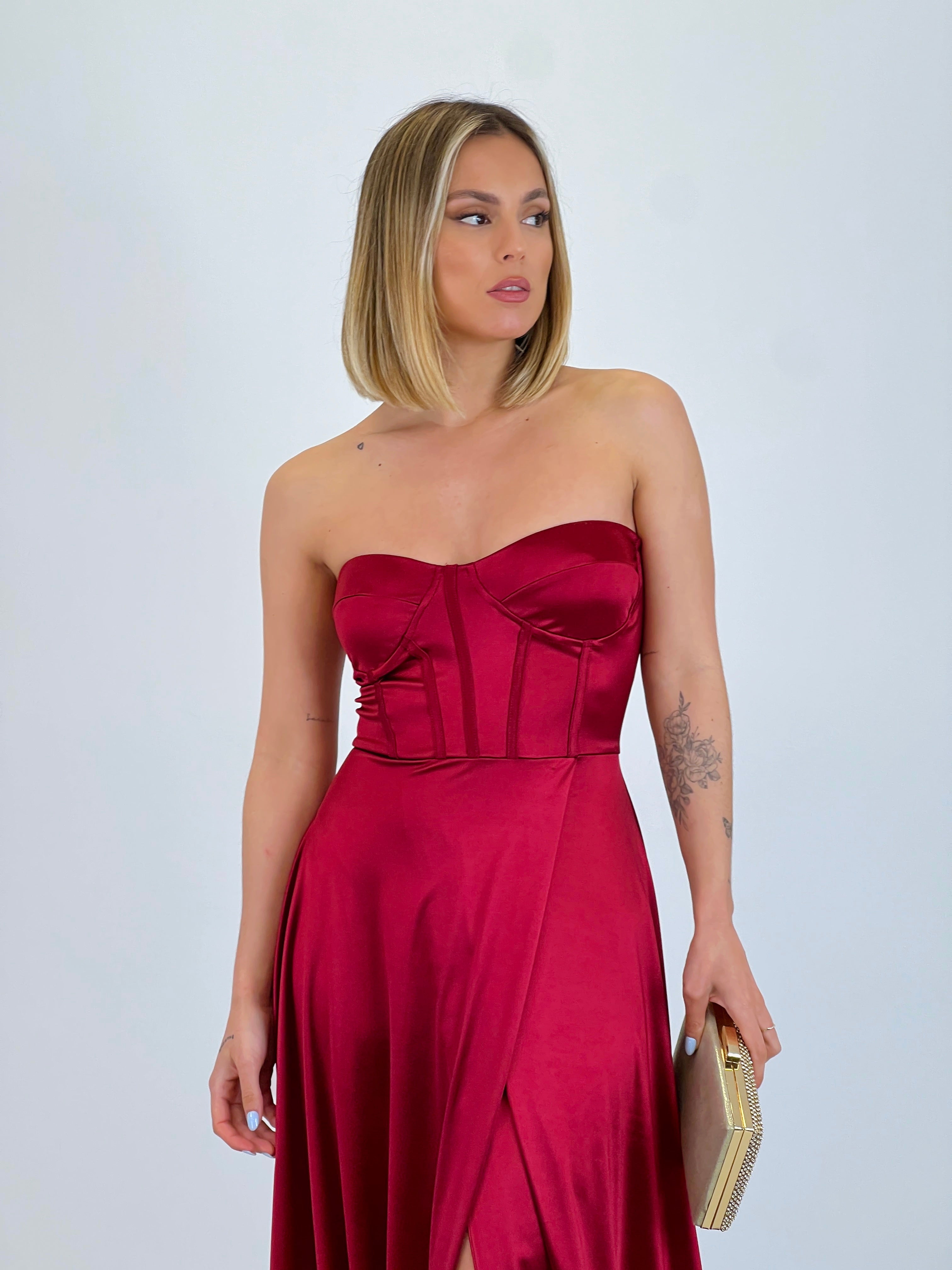 Vestido satinado Nelia