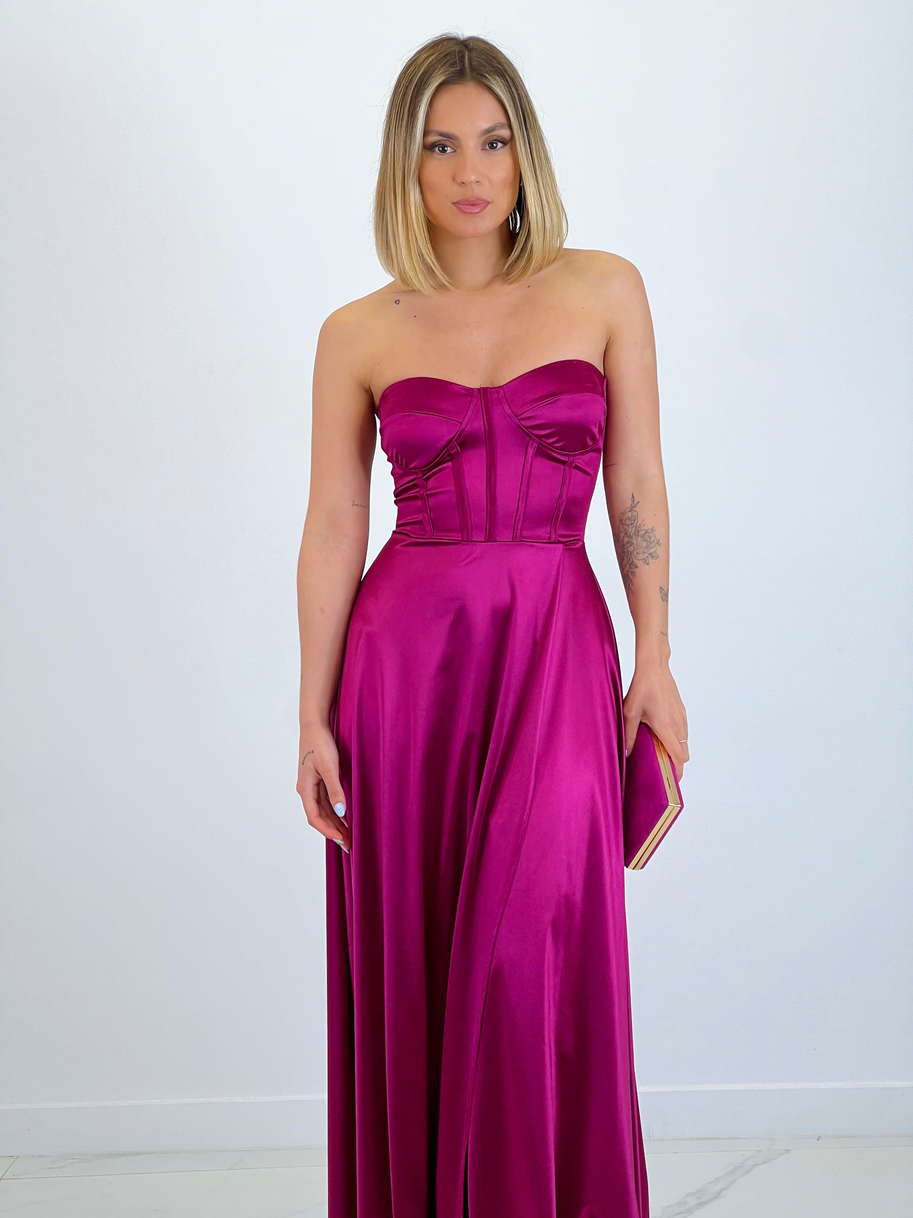 Vestido satinado Nelia