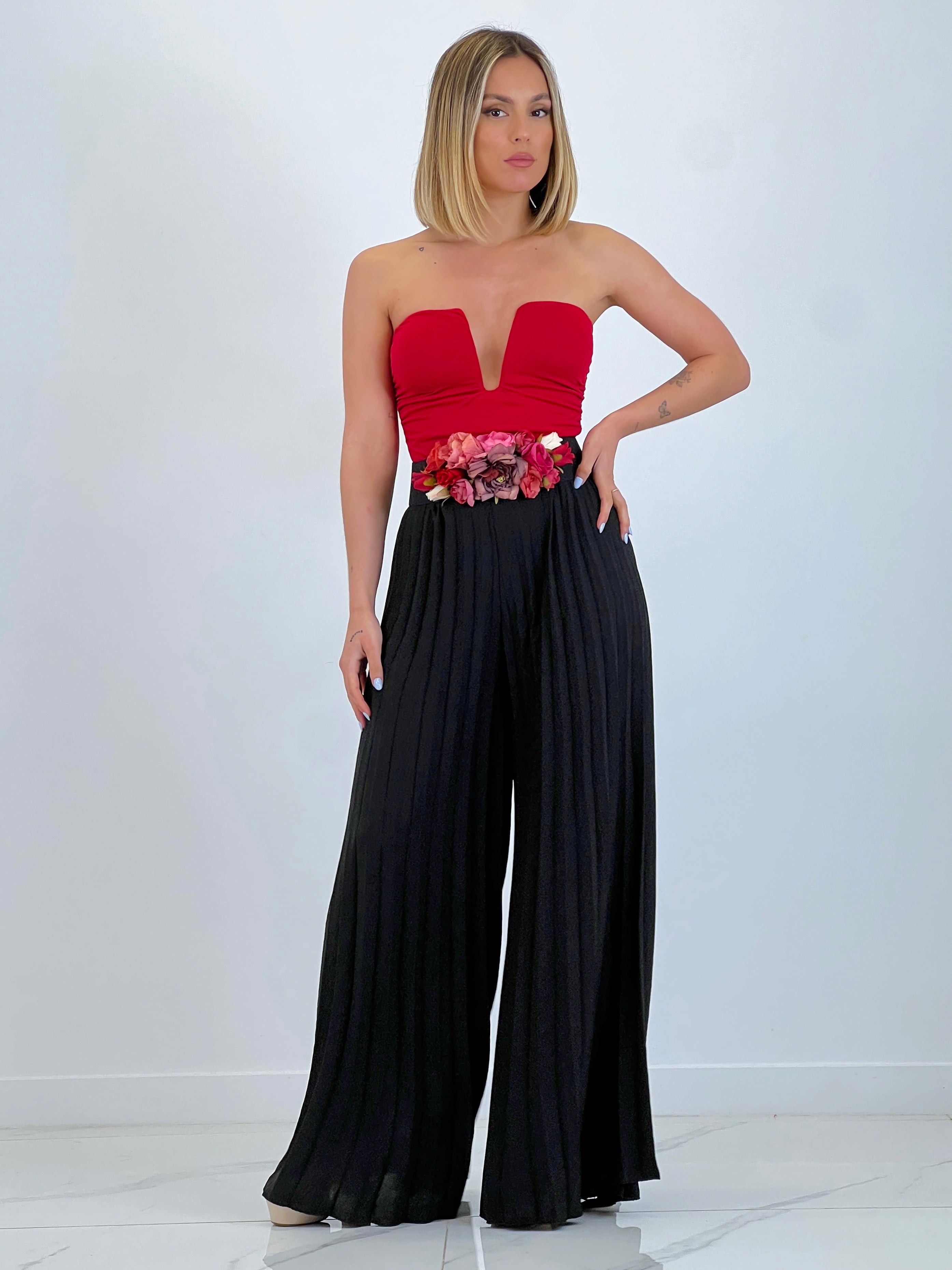 Pantalón plisado gasa Abril