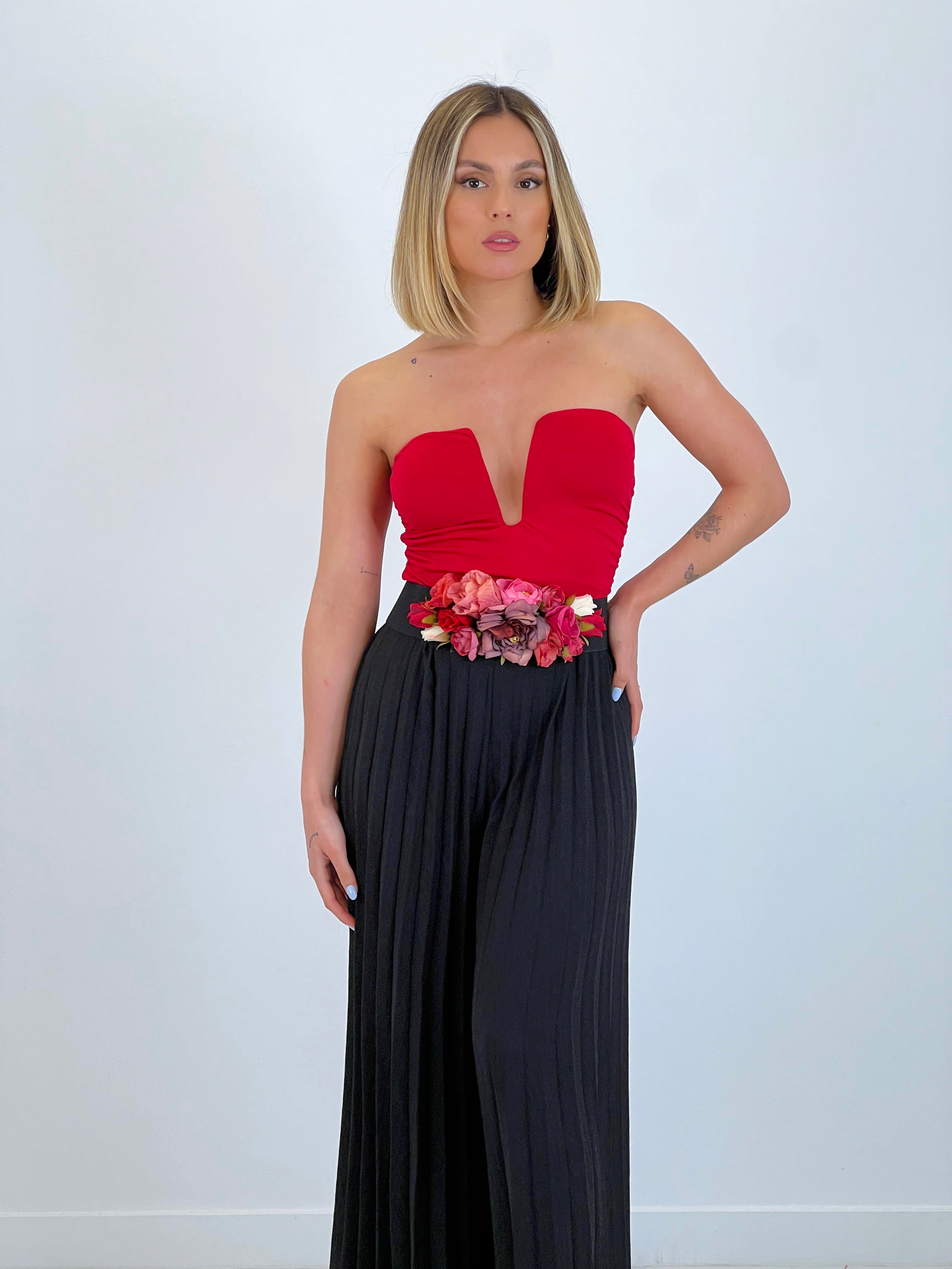 Pantalón plisado gasa Abril