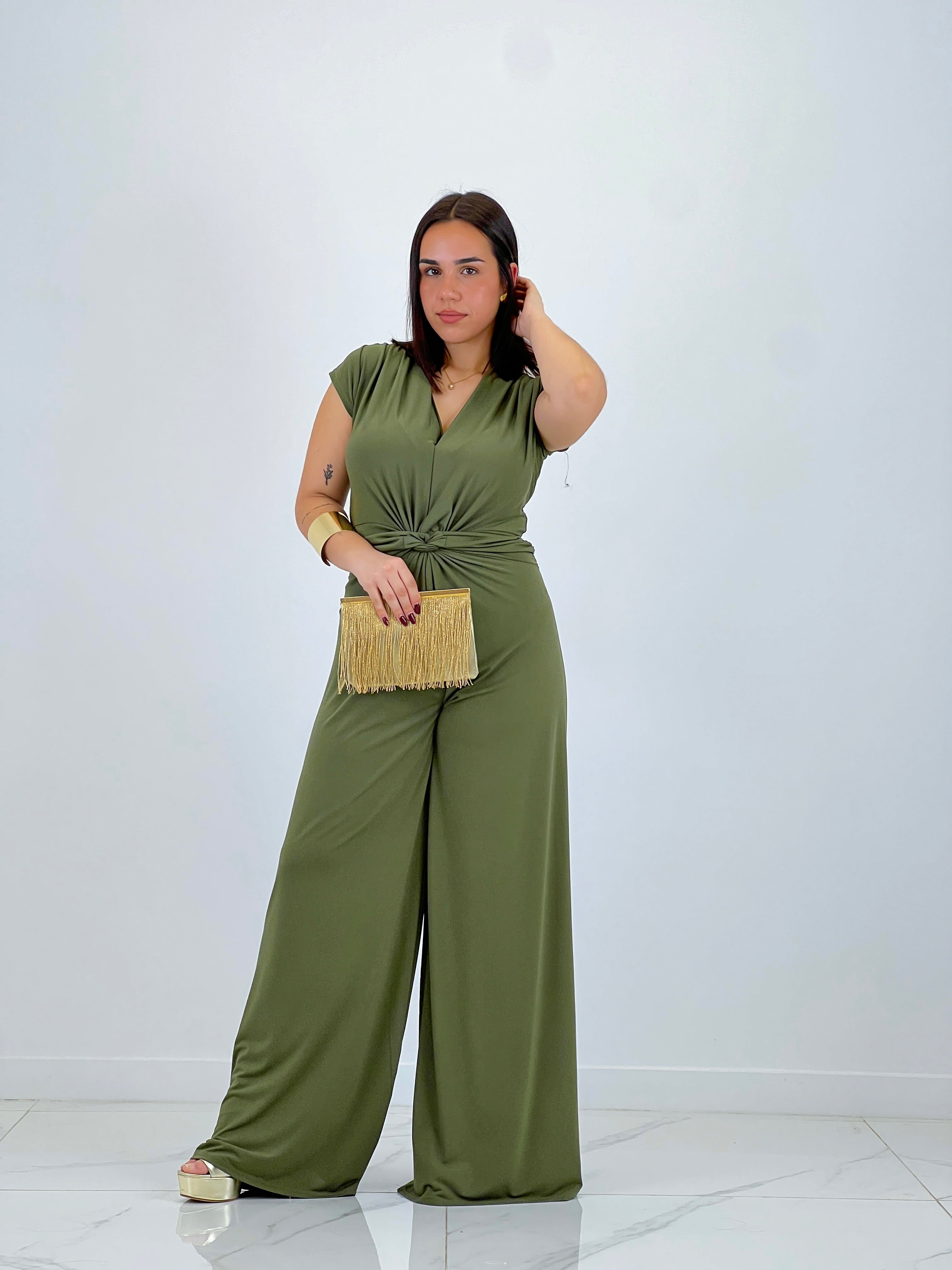 Mono fruncido manga corta