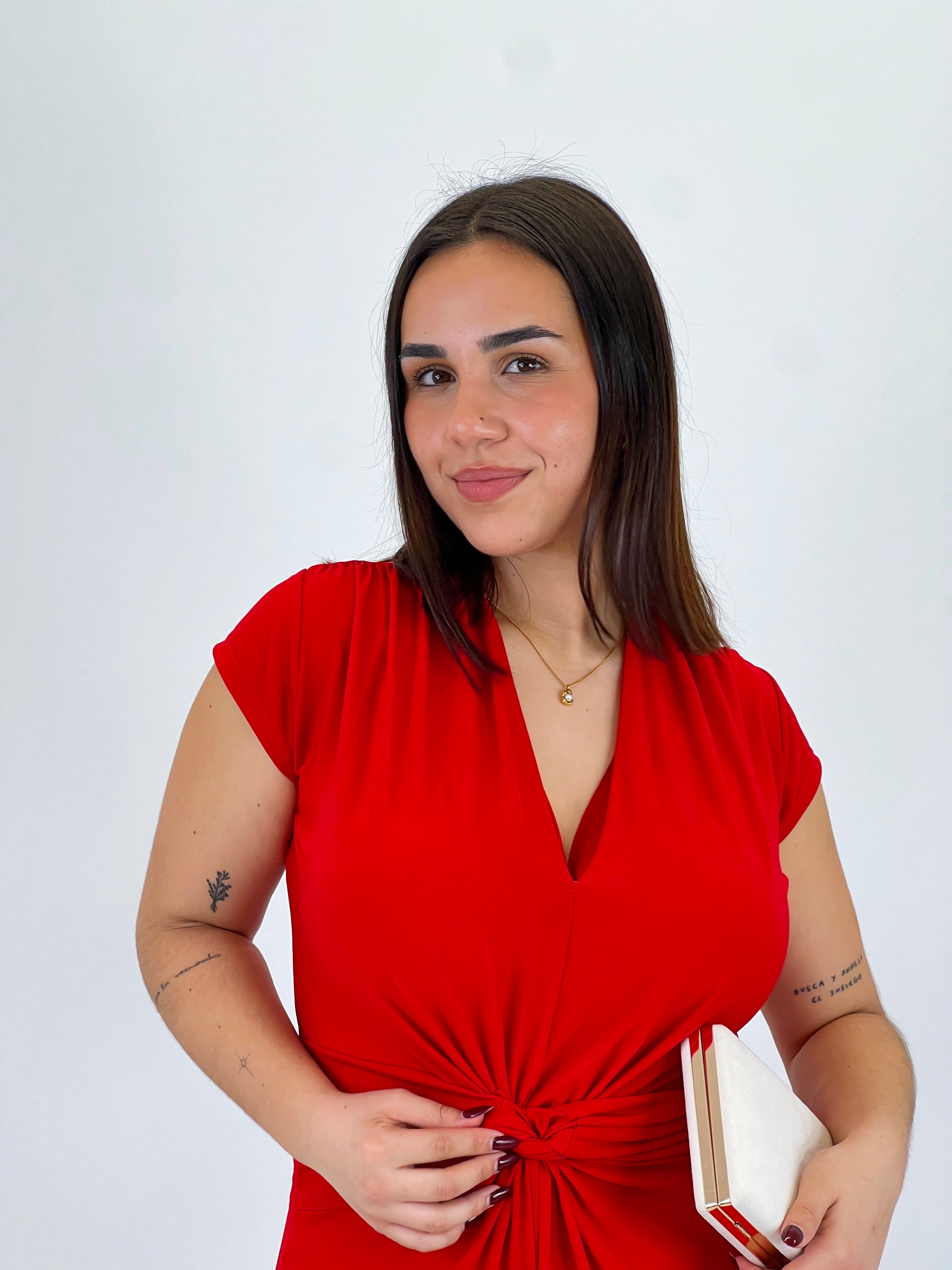 Mono fruncido manga corta