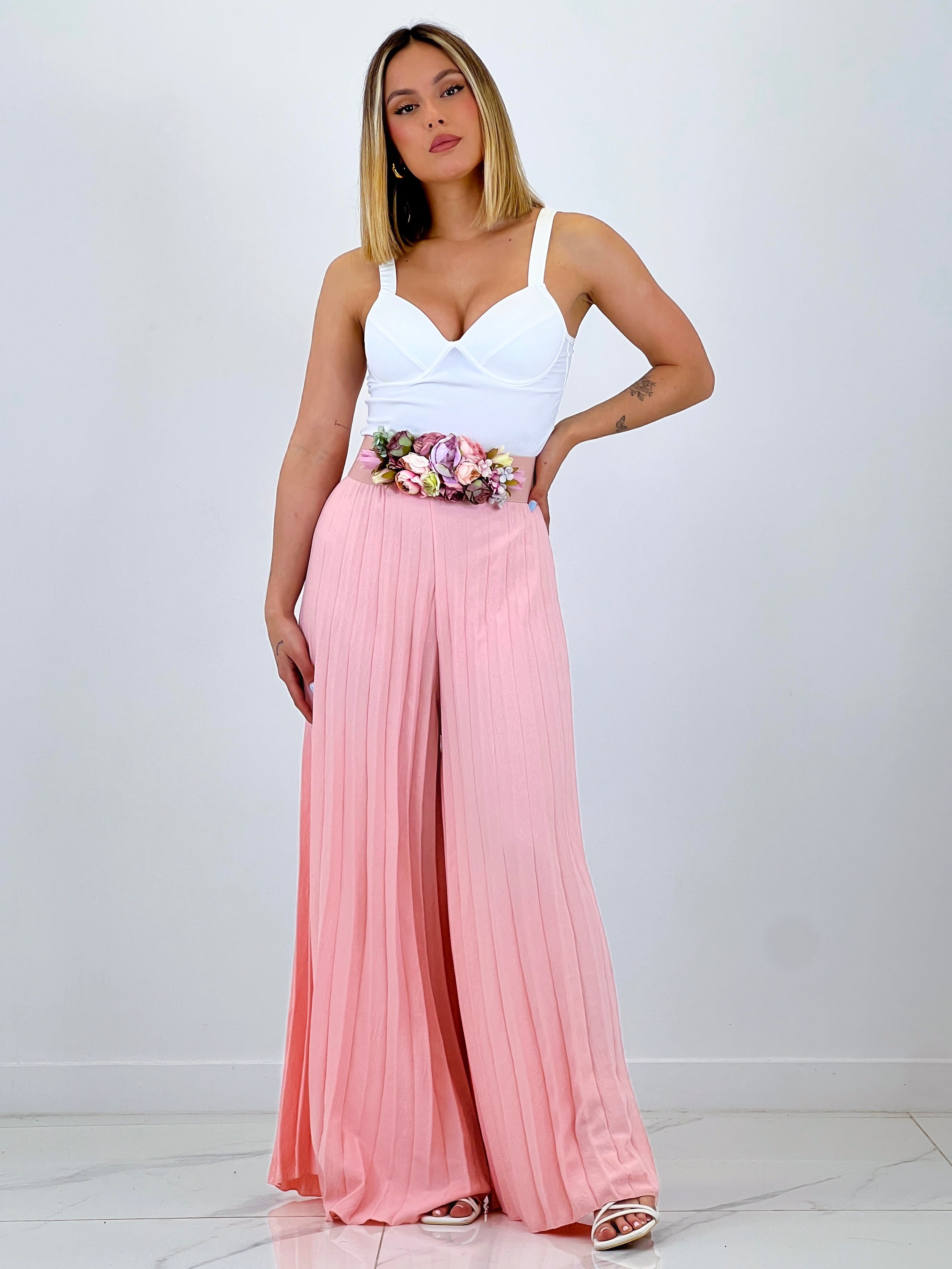 Pantalón plisado gasa Abril