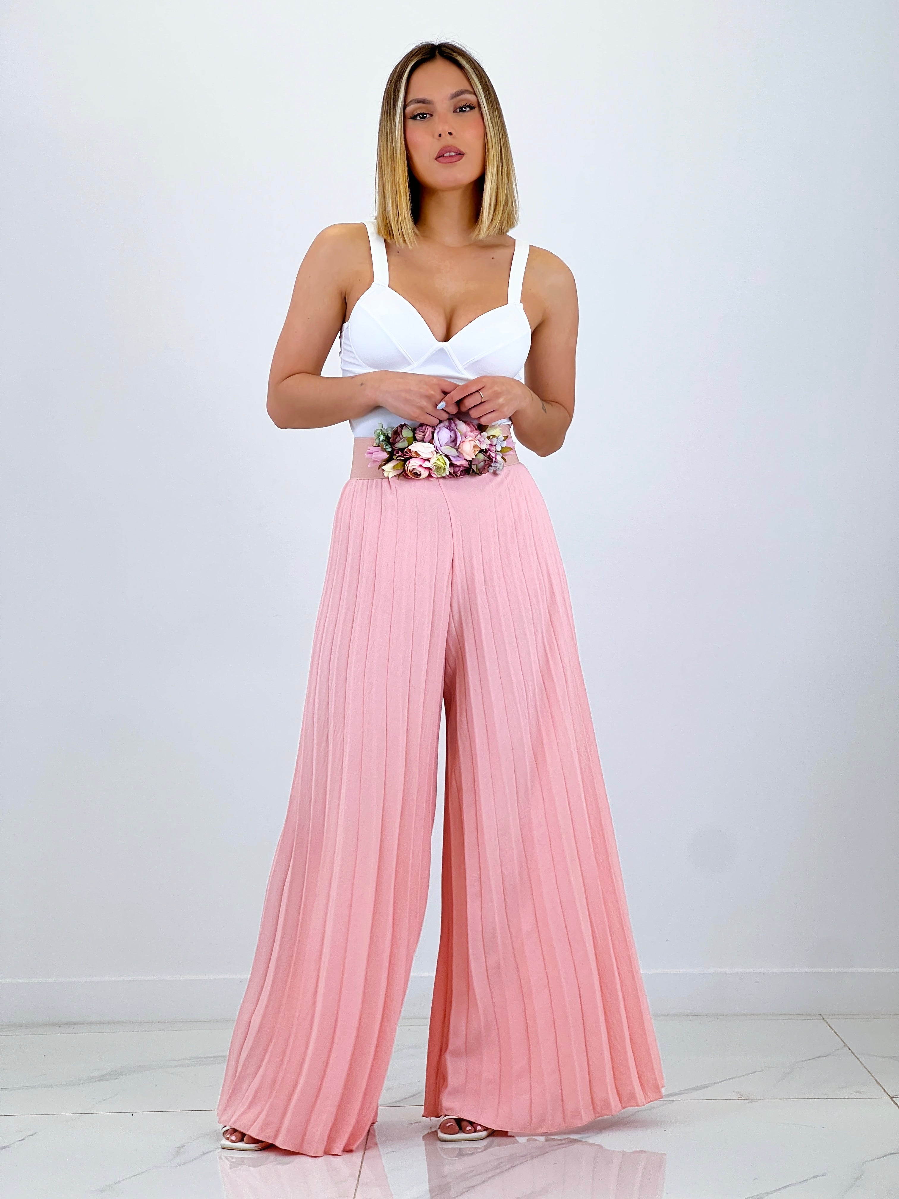 Pantalón plisado gasa Abril