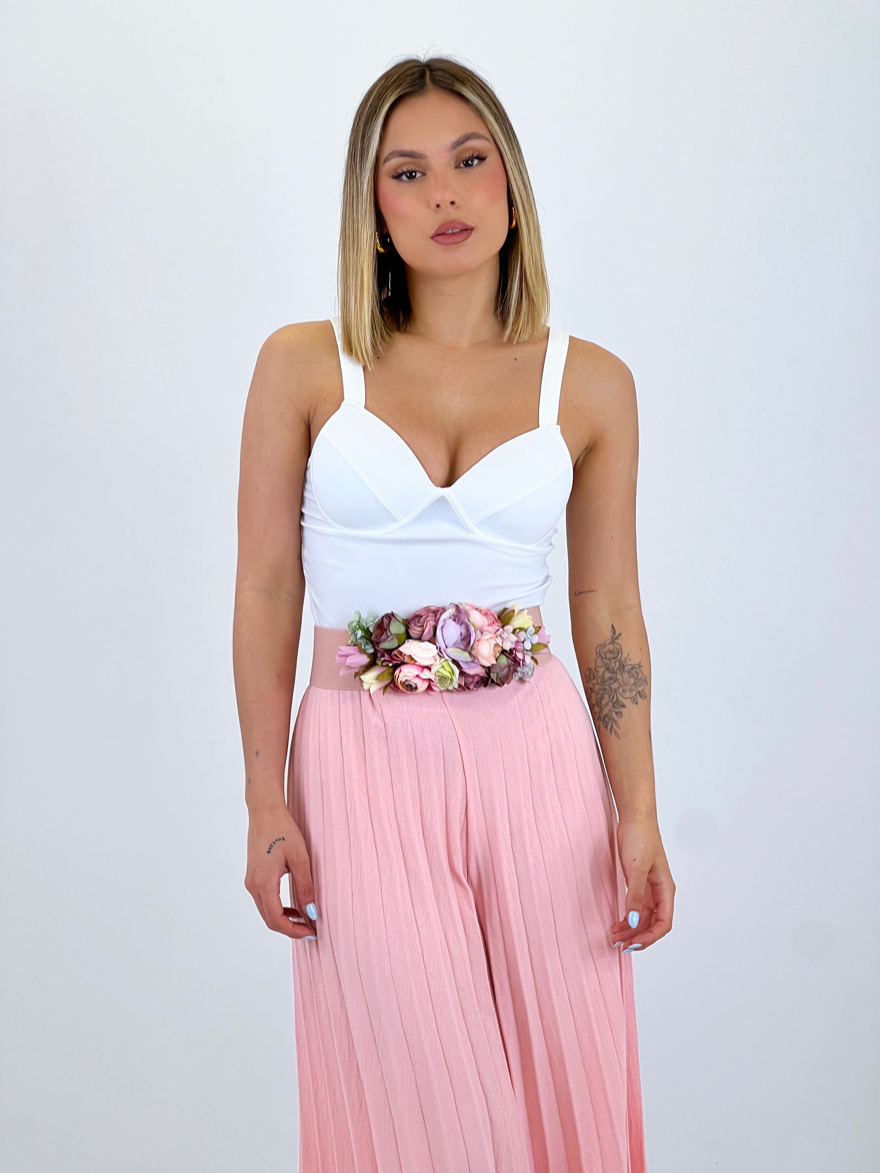 Pantalón plisado gasa Abril