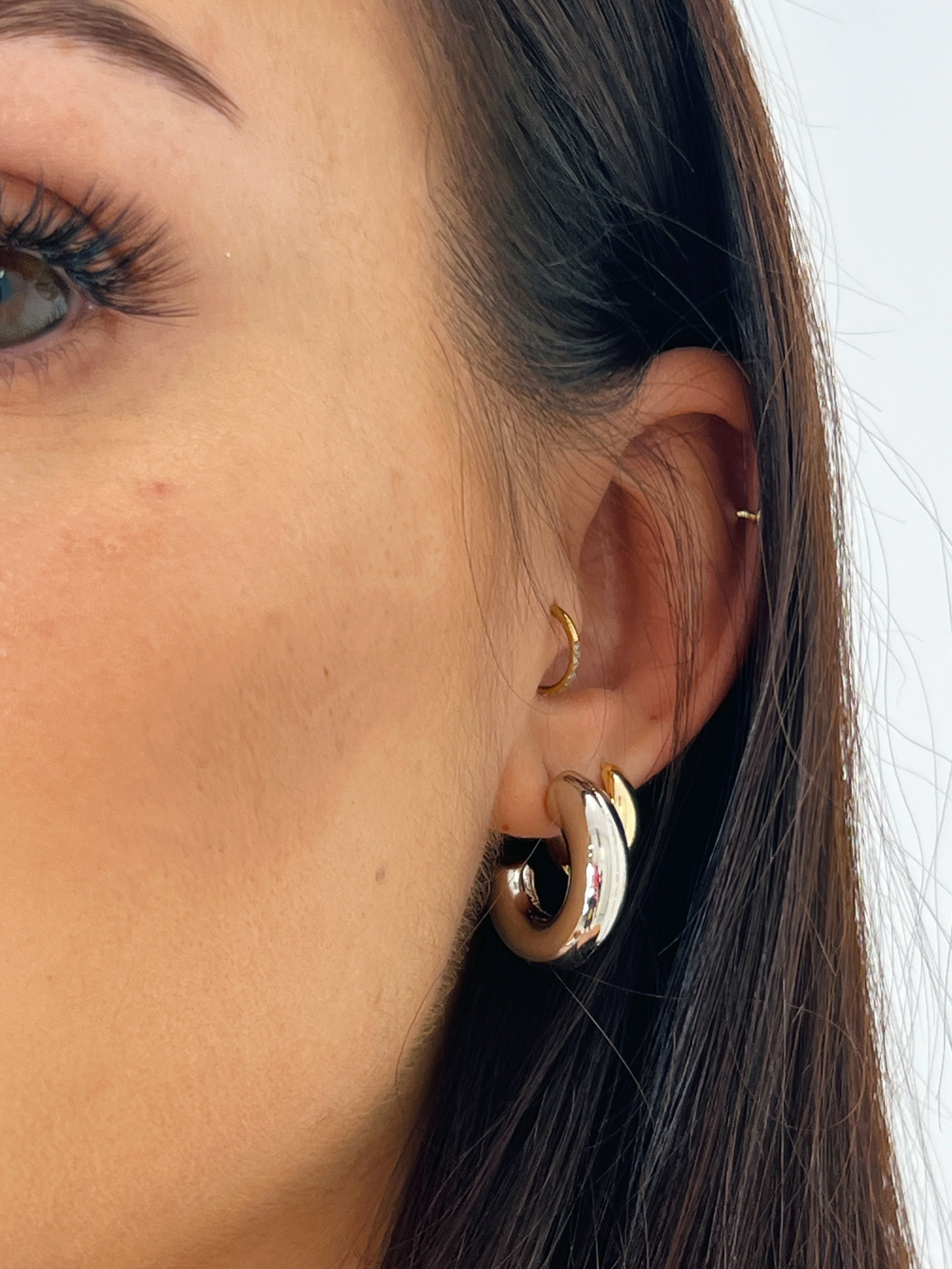 Pendientes aro grueso mediano