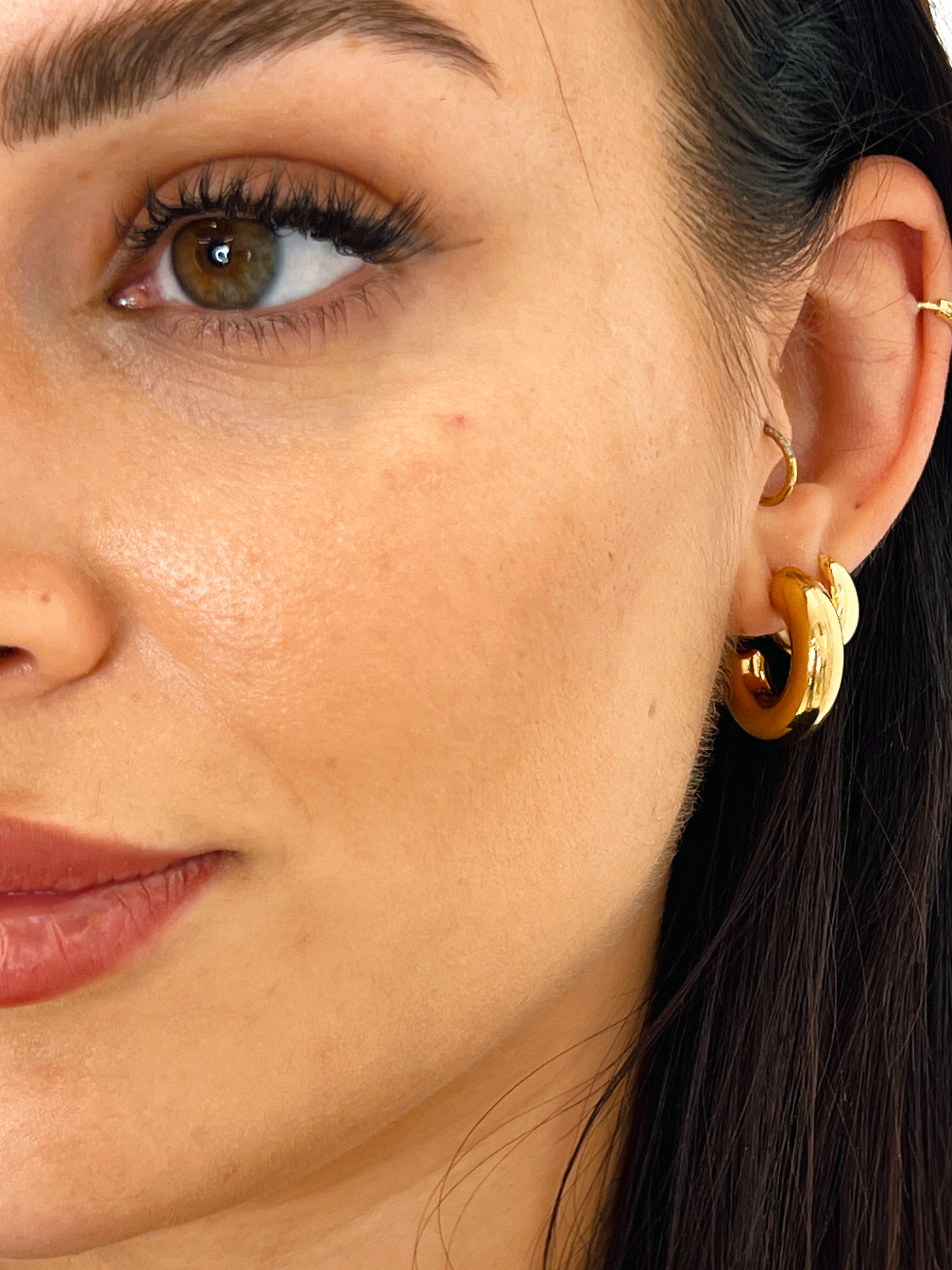 Pendientes aro grueso mediano