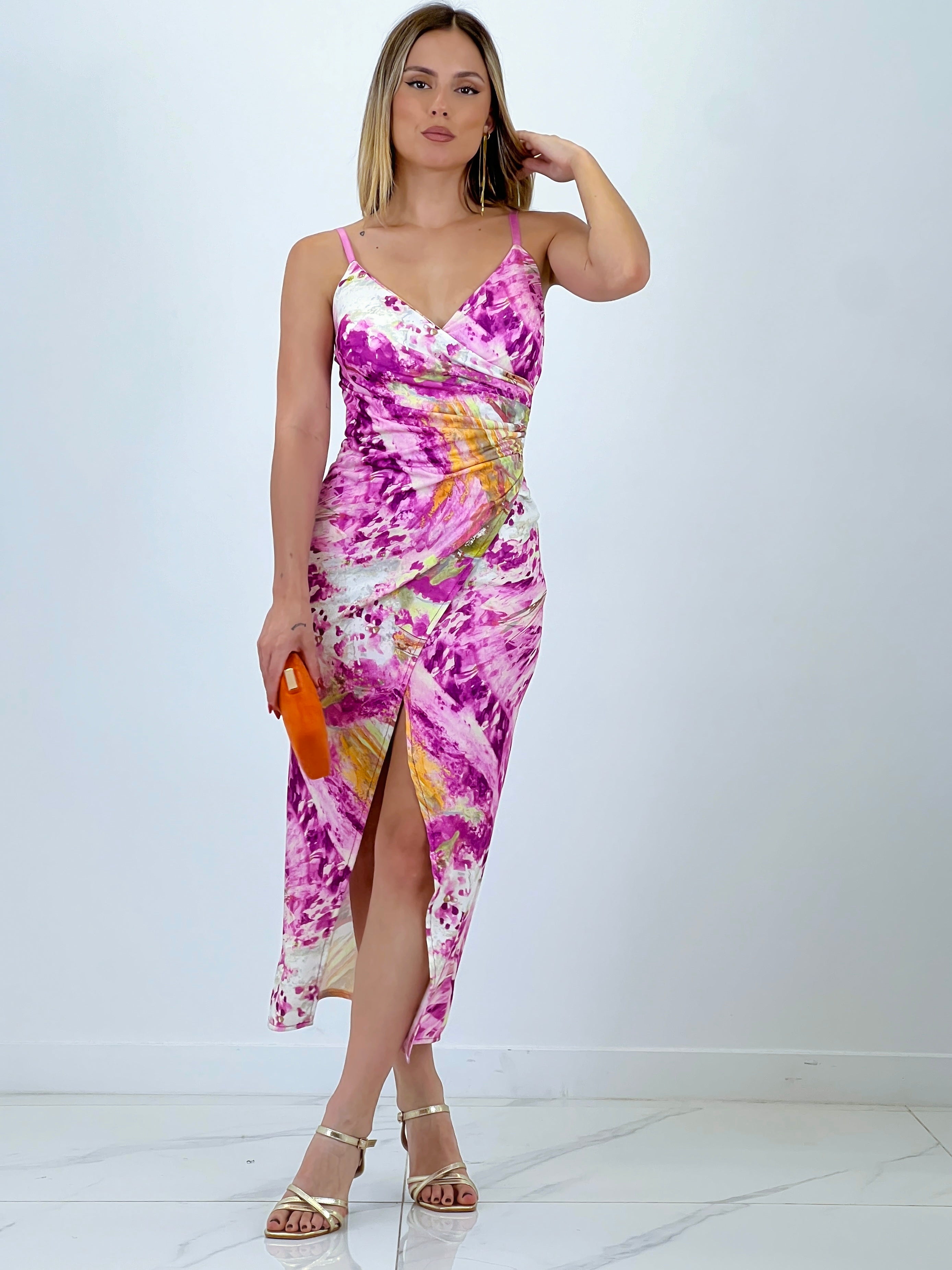 Dalí print midi dress