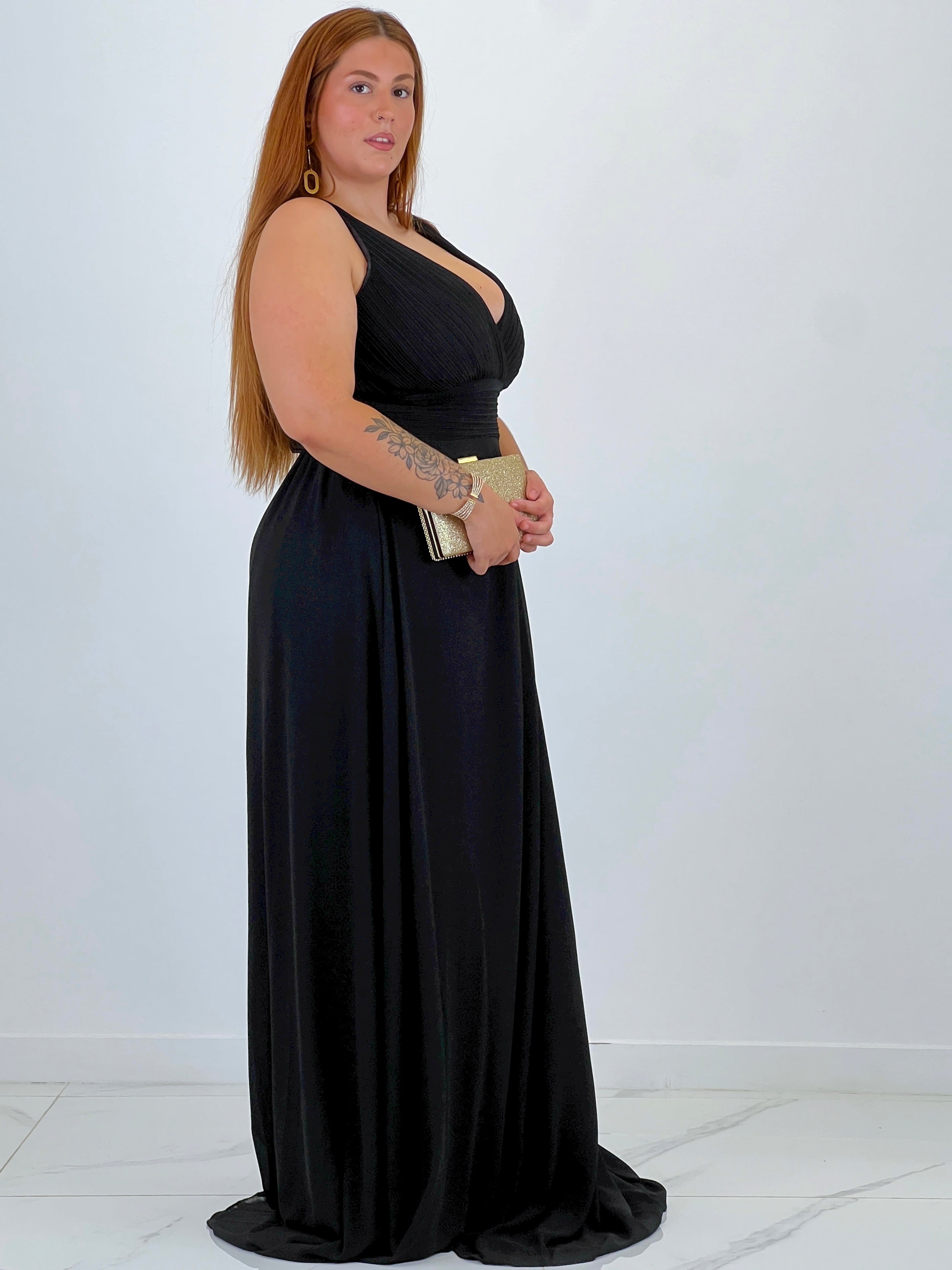 Vestido escote plisado Samantha