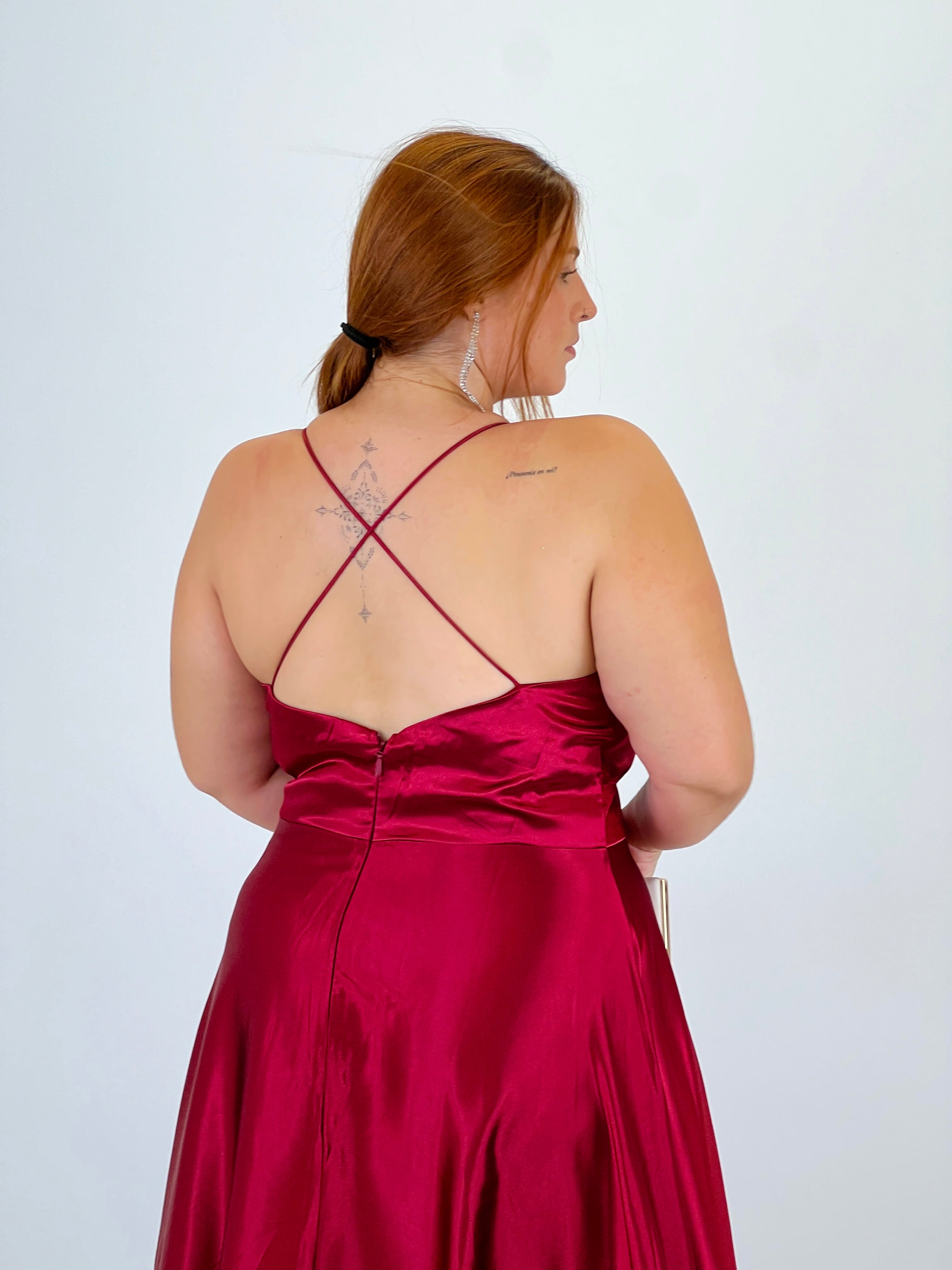 Vestido raso ceremonia Emma