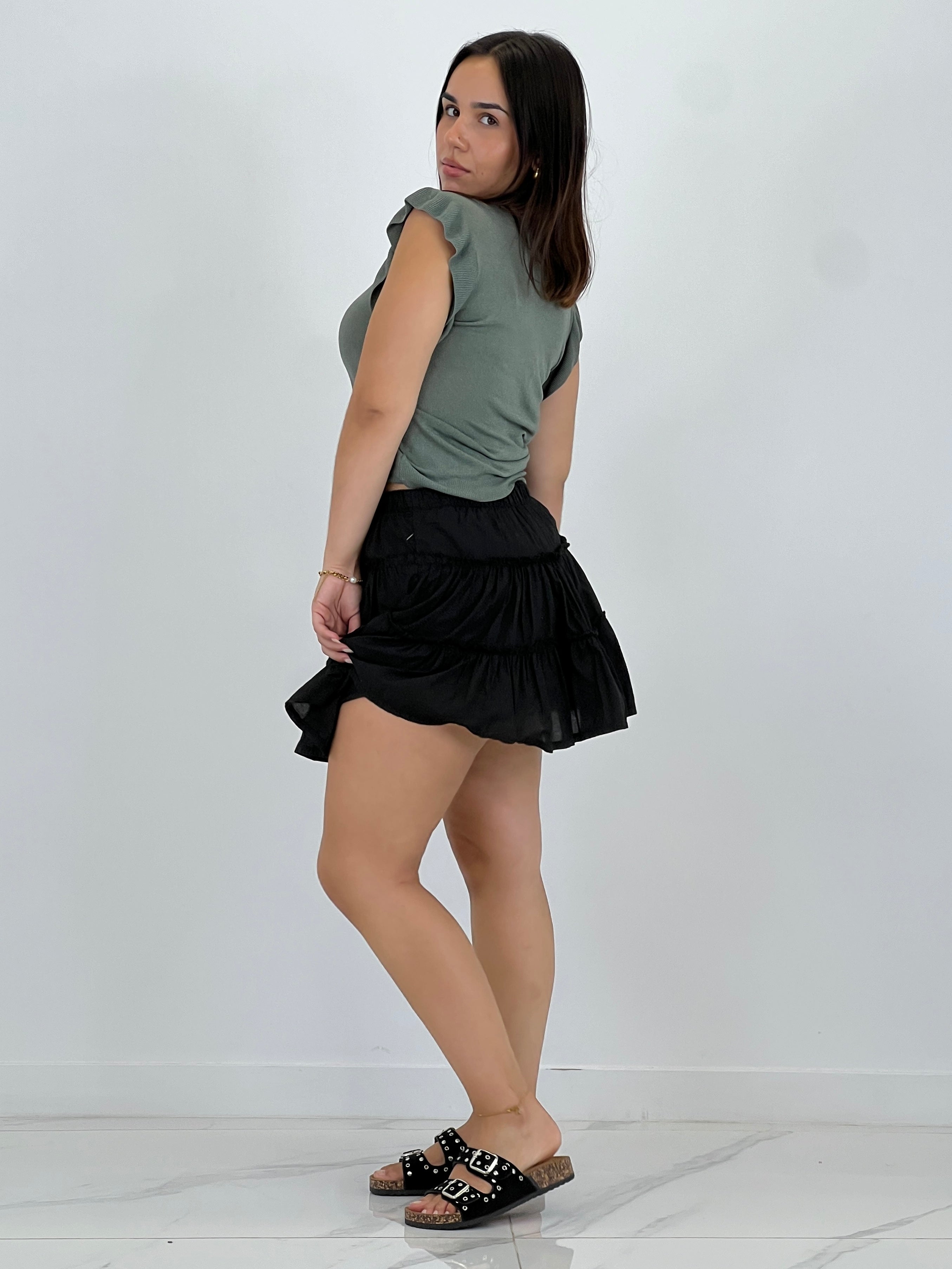 Falda pantalón volantes