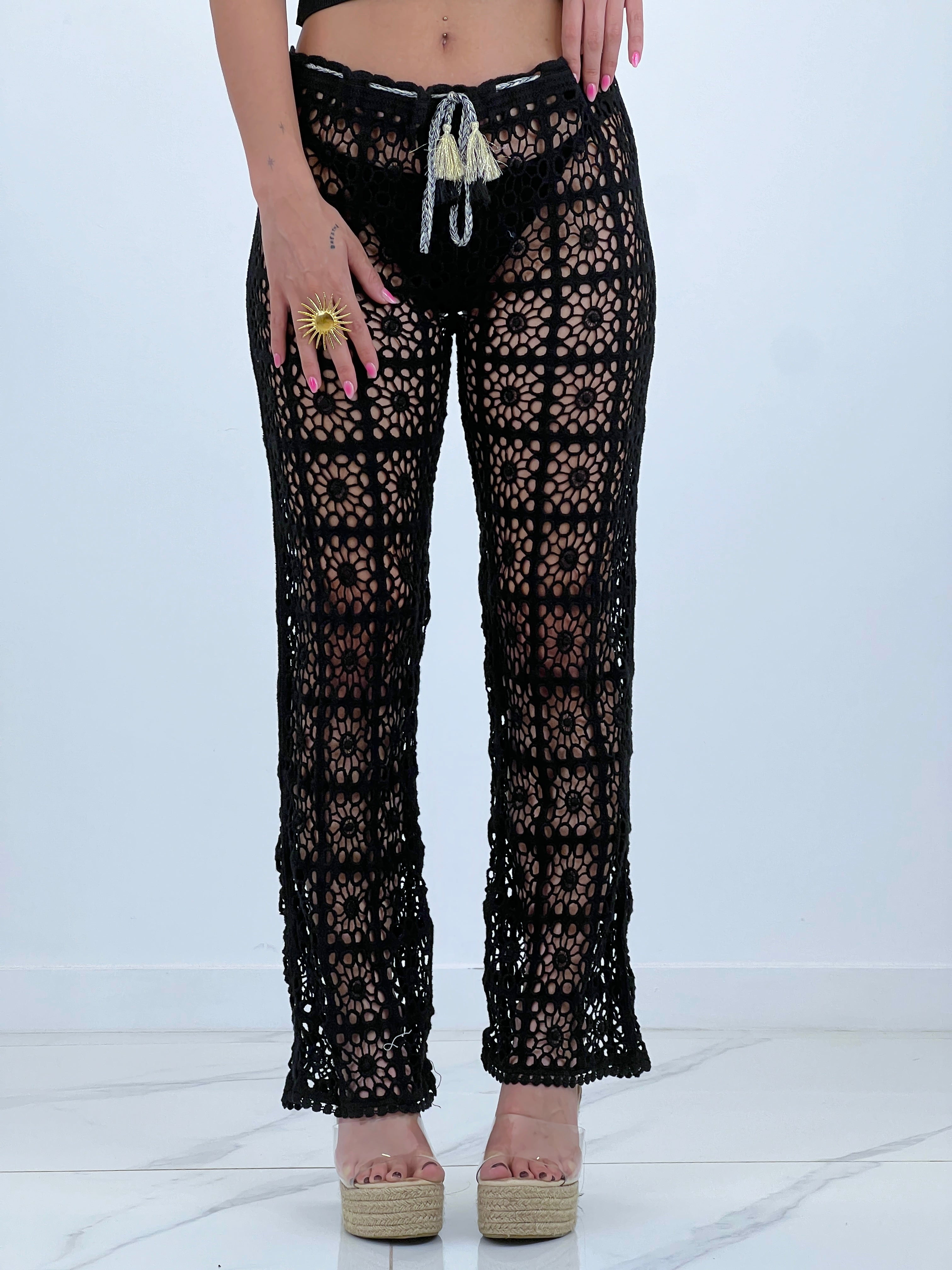 Pantalón calado croché