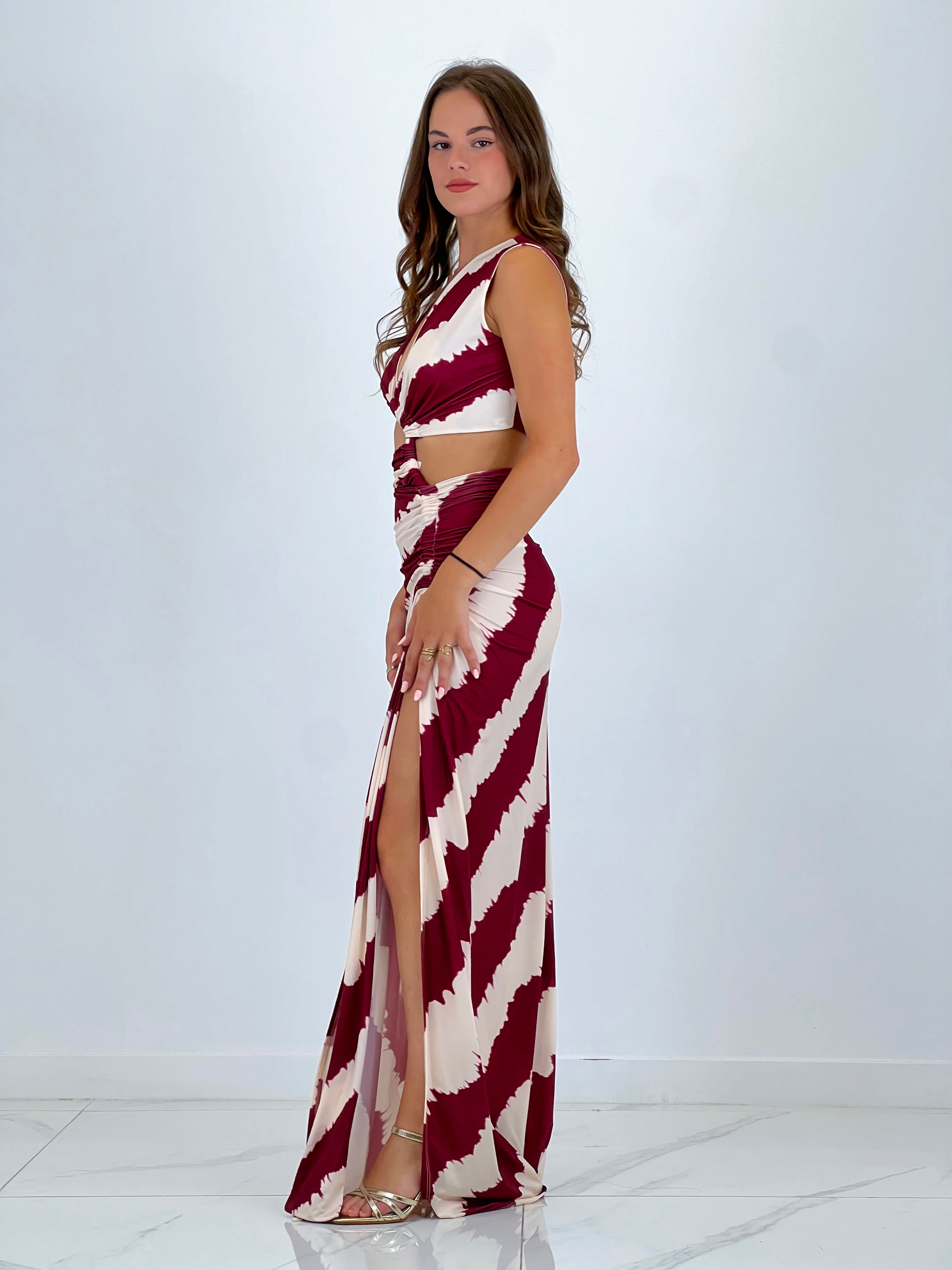 Vestido estampado cut out Venecia