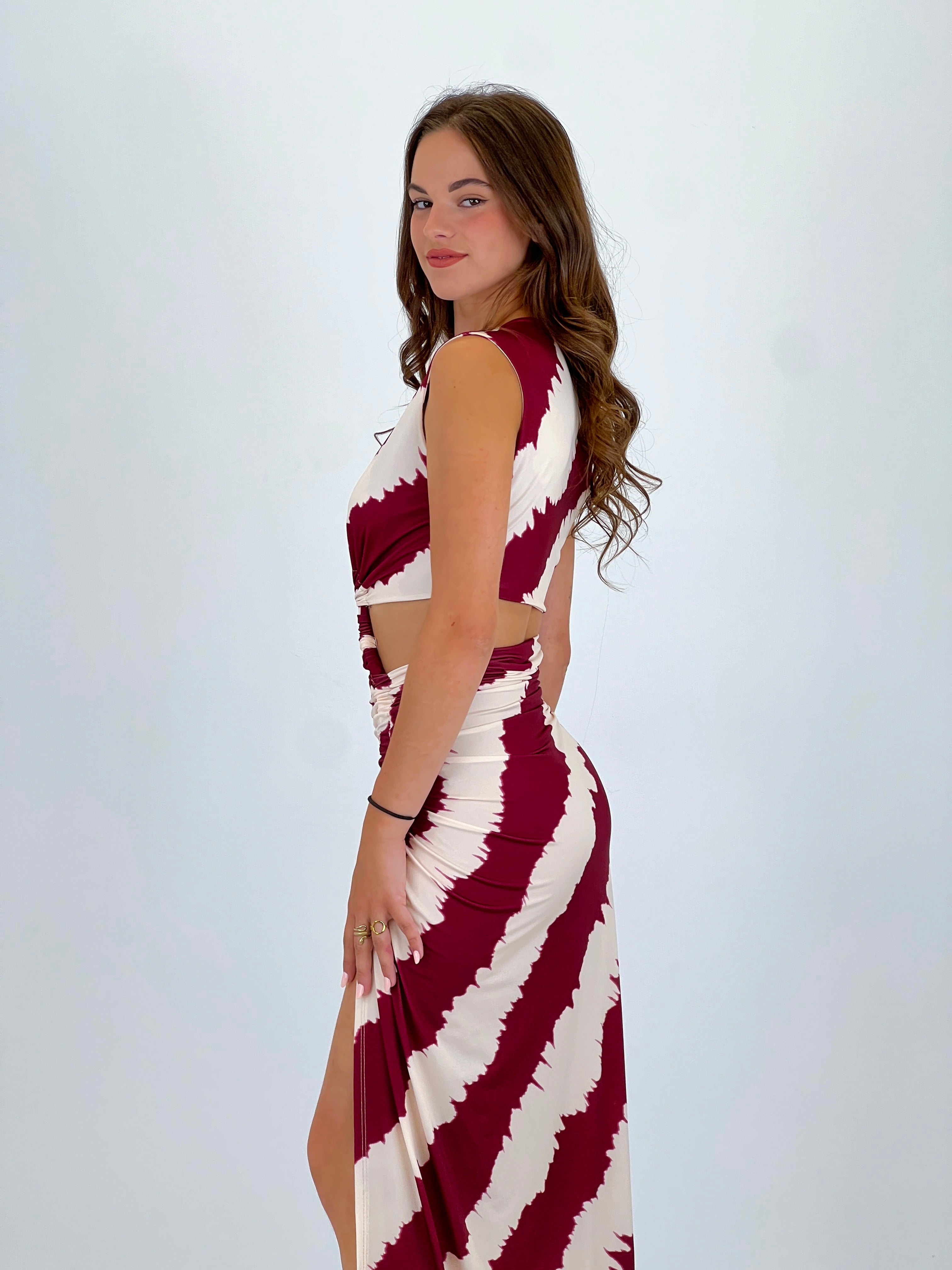 Vestido estampado cut out Venecia