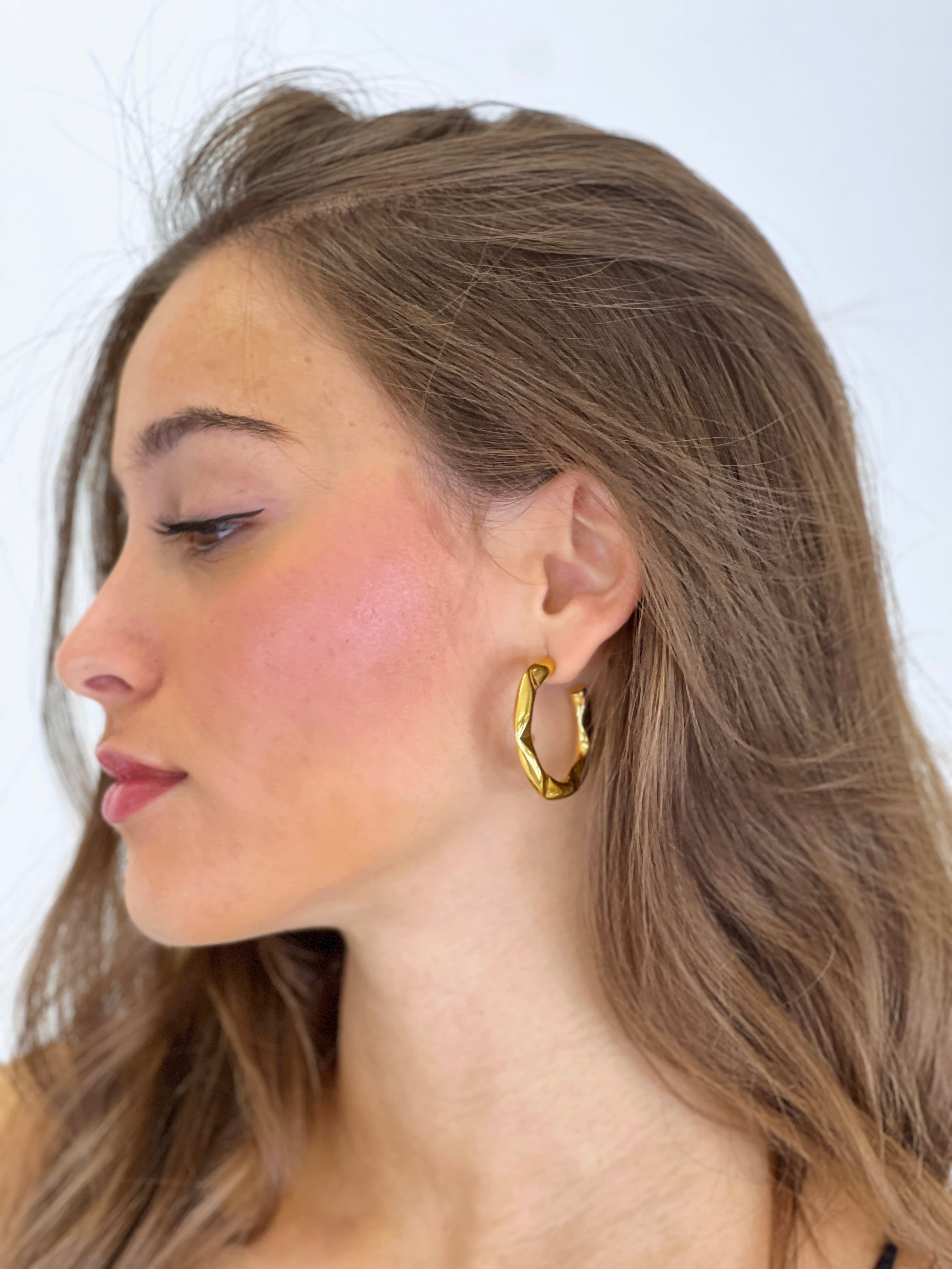 Pendientes aro rizado