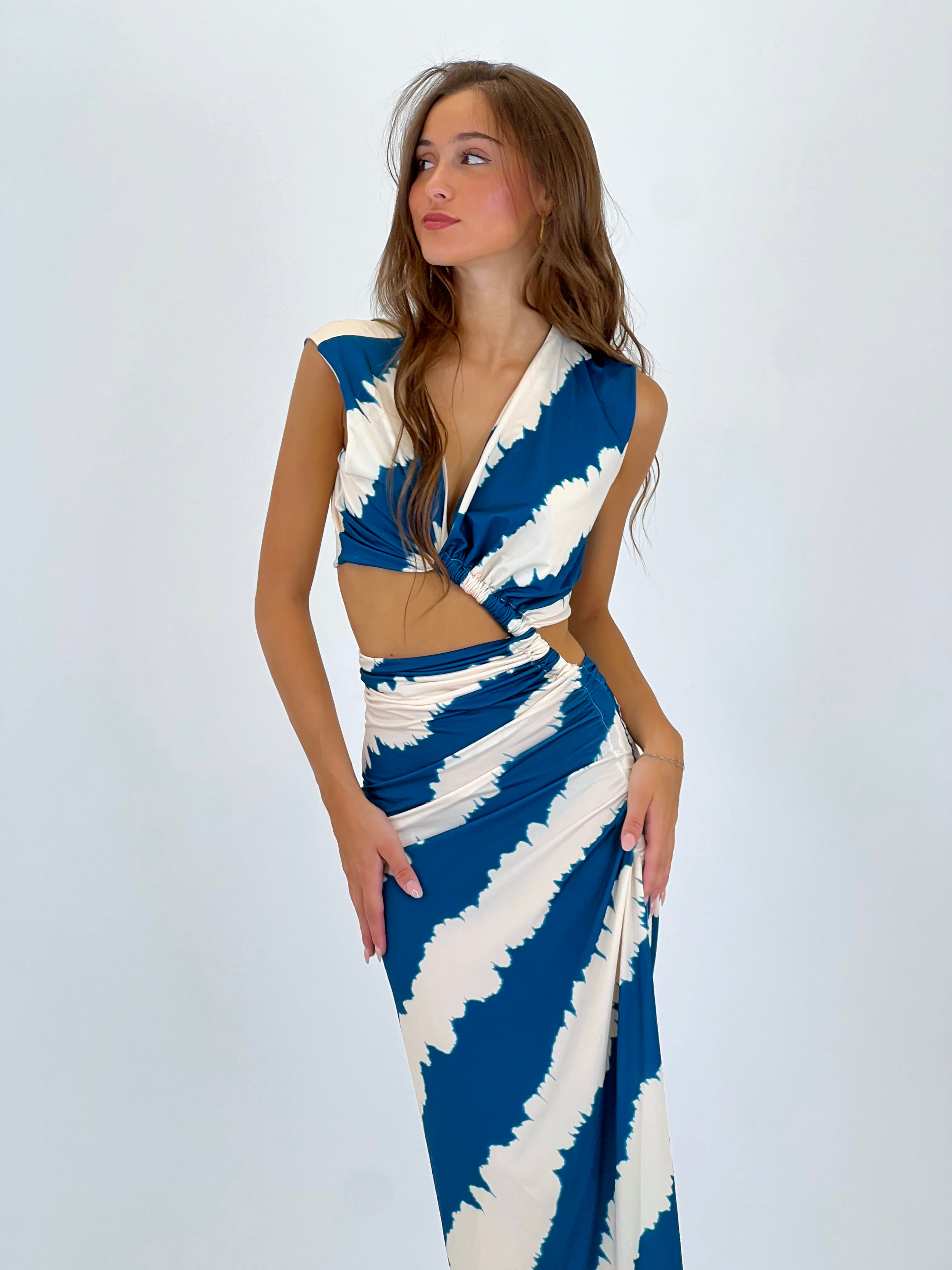 Vestido estampado cut out Venecia