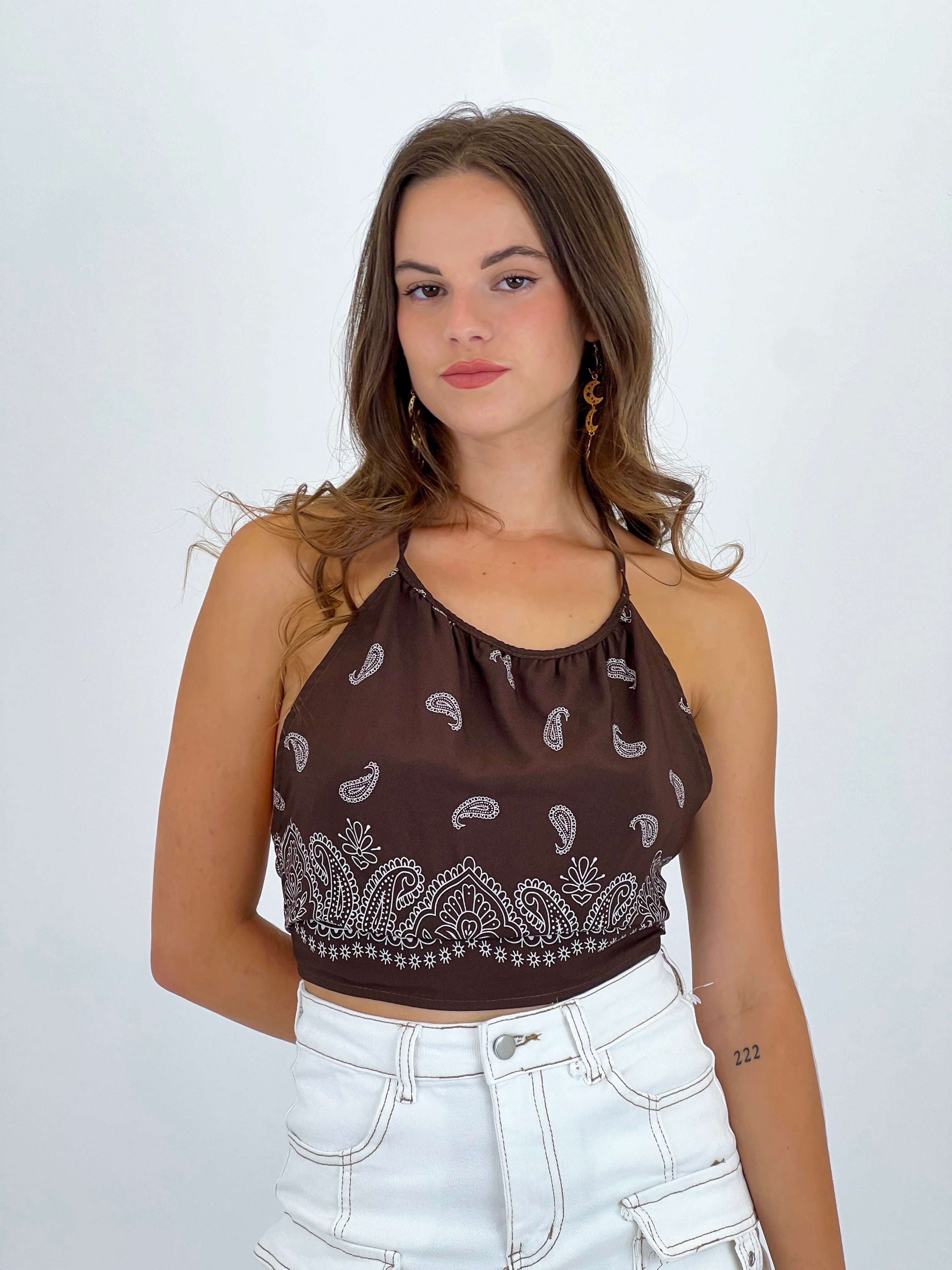 Top halter paisley