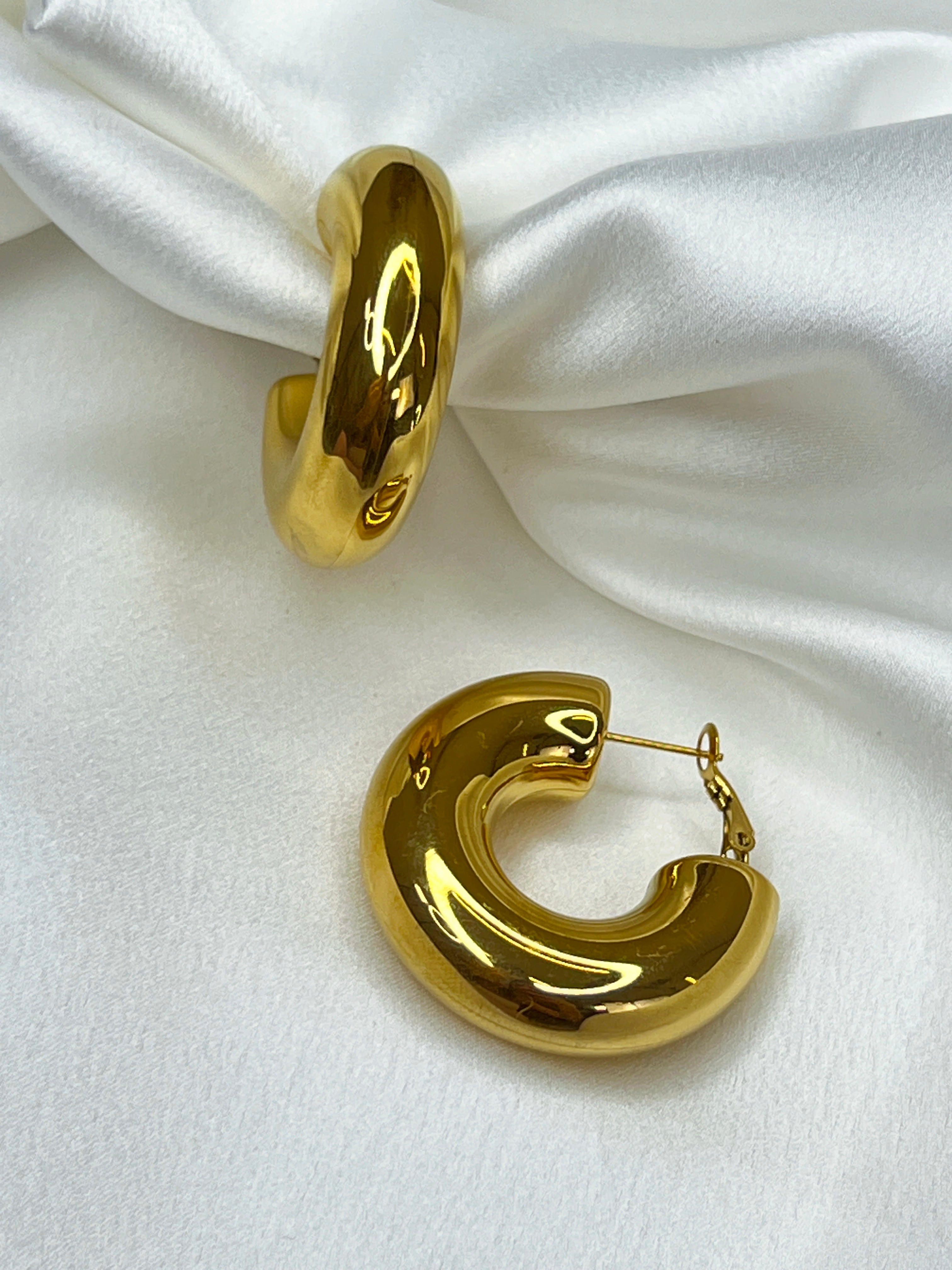 Pendientes aros curvo