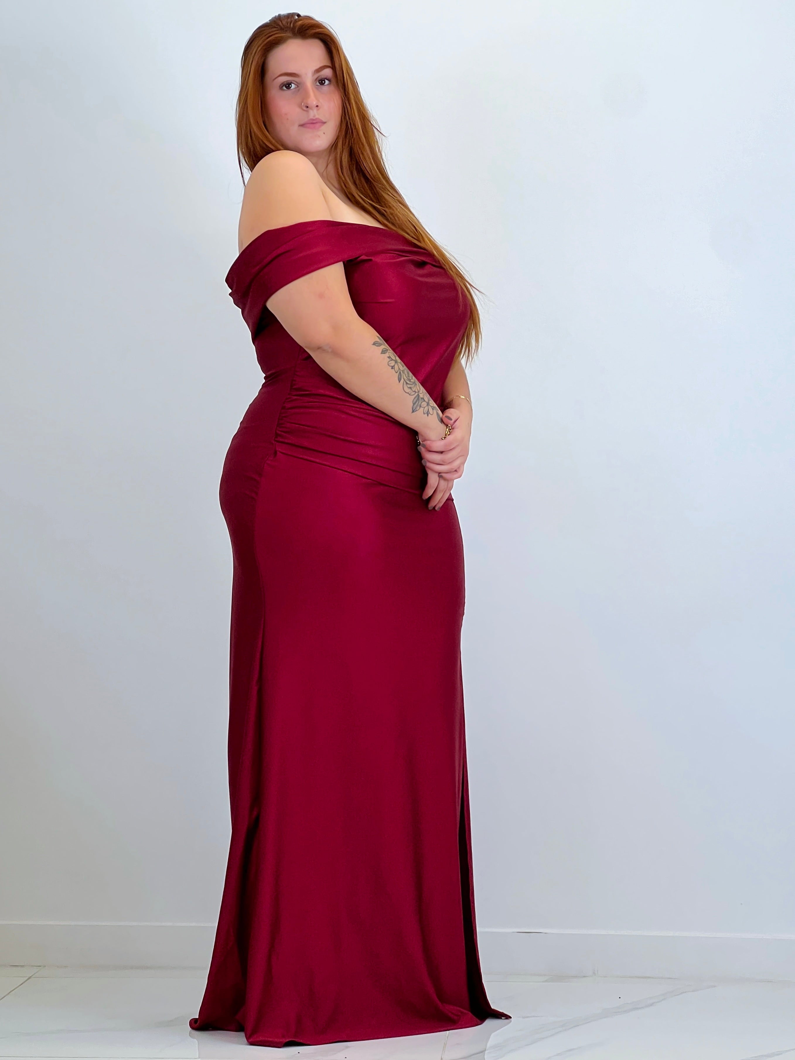 Vestido satinado Grace Plus size