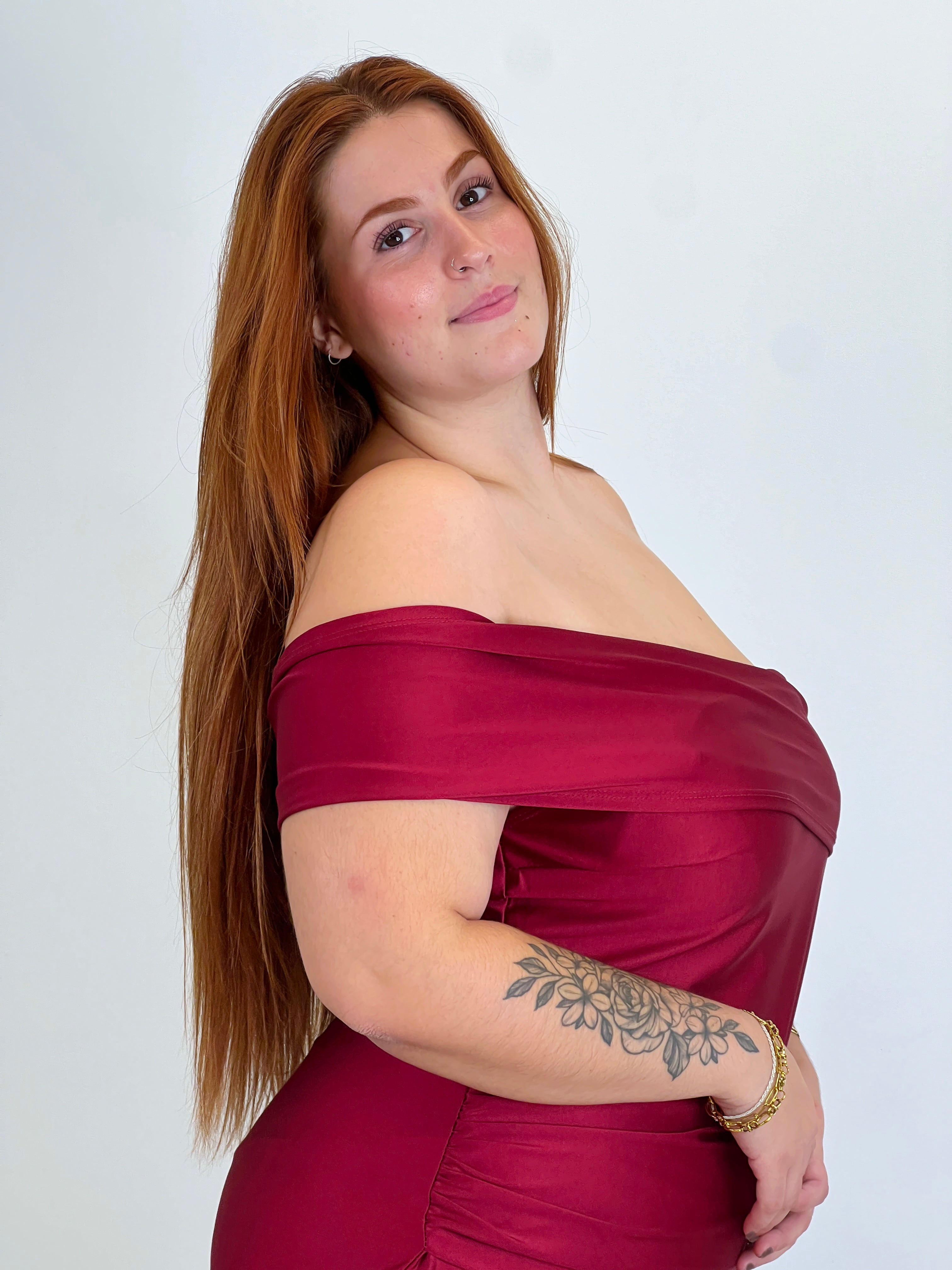 Vestido satinado Grace Plus size