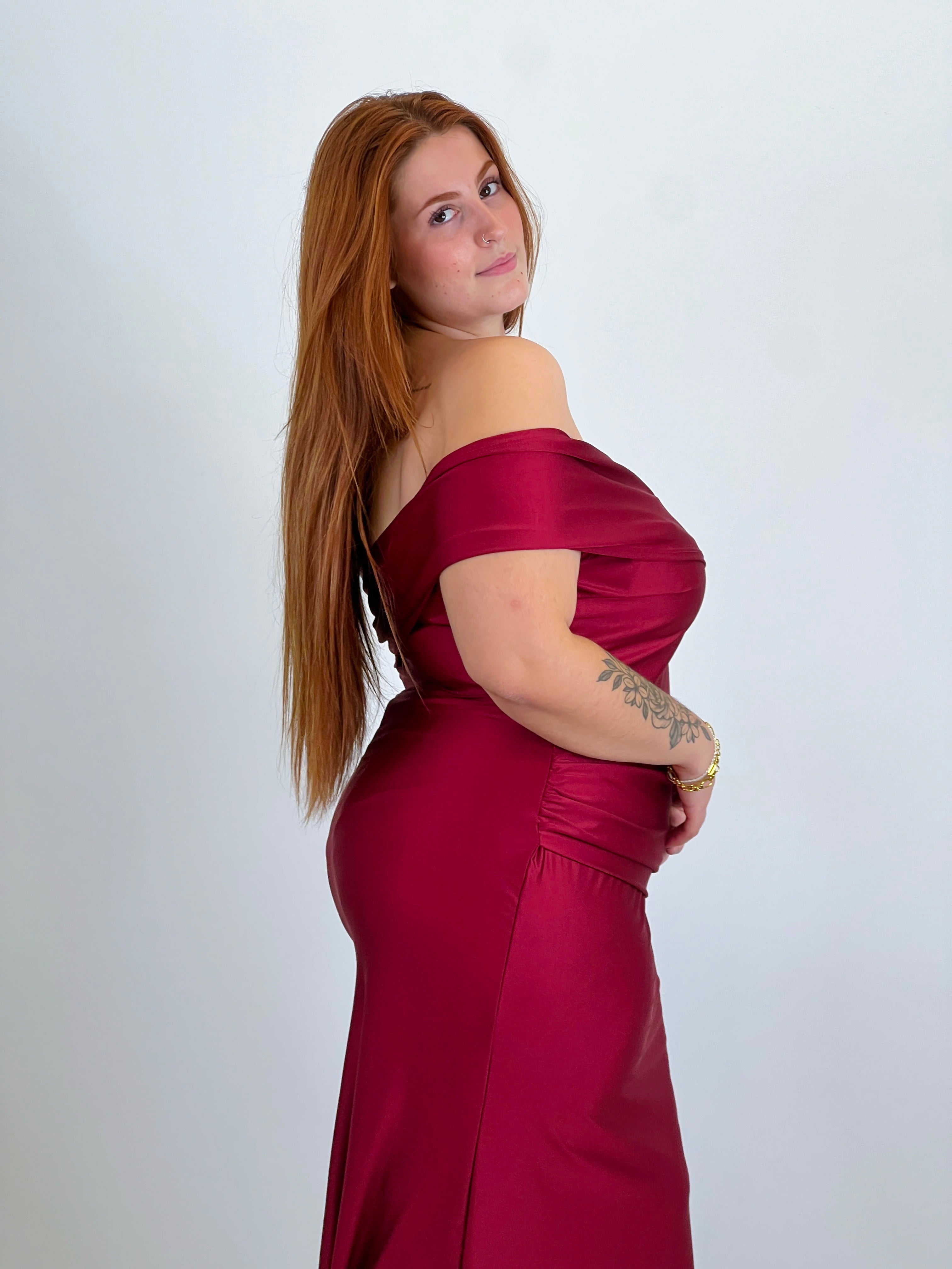 Vestido satinado Grace Plus size