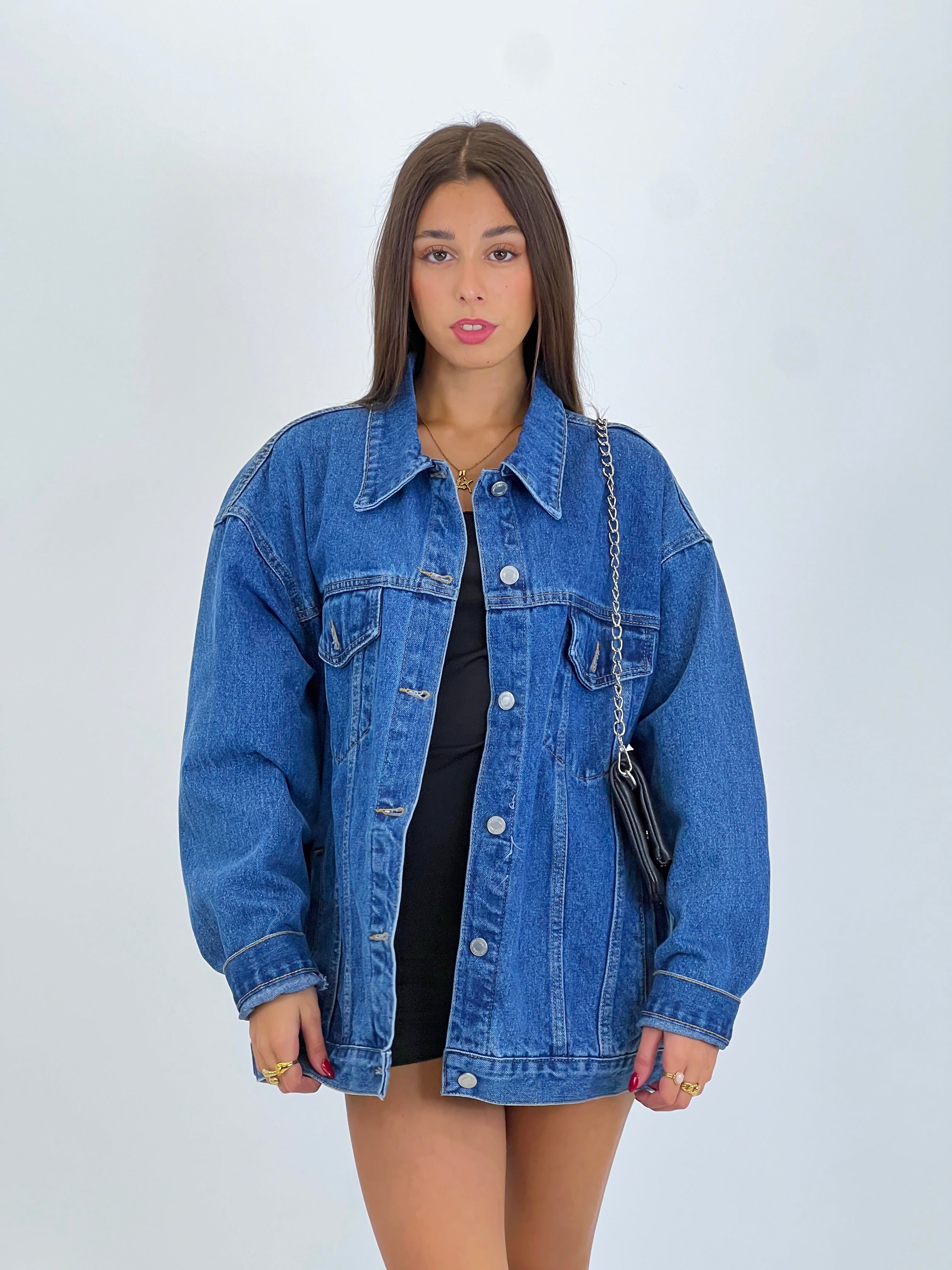 Cazadora denim oversize