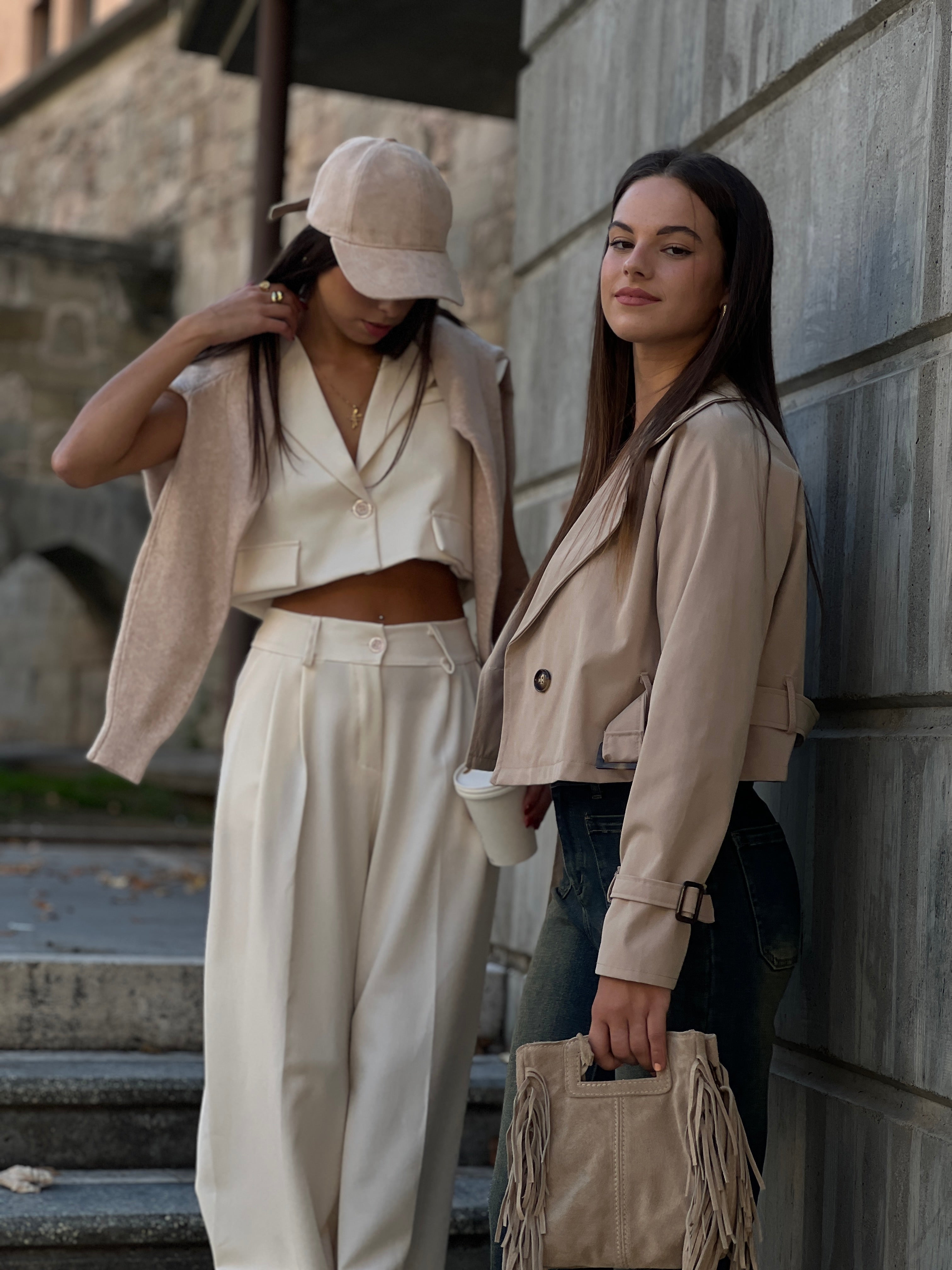 Belted trench jacket