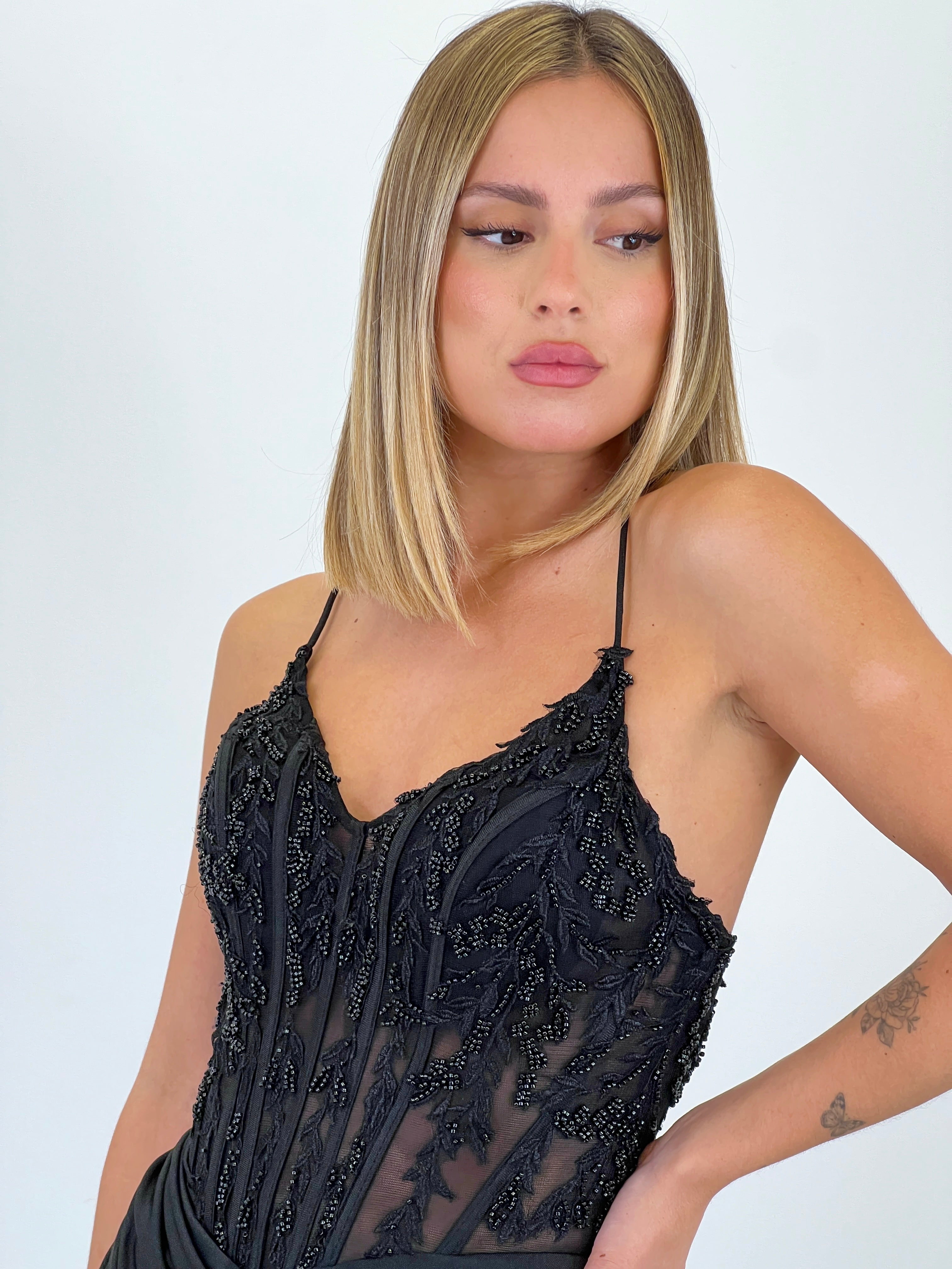 Vestido corsetero pedrería Aitana