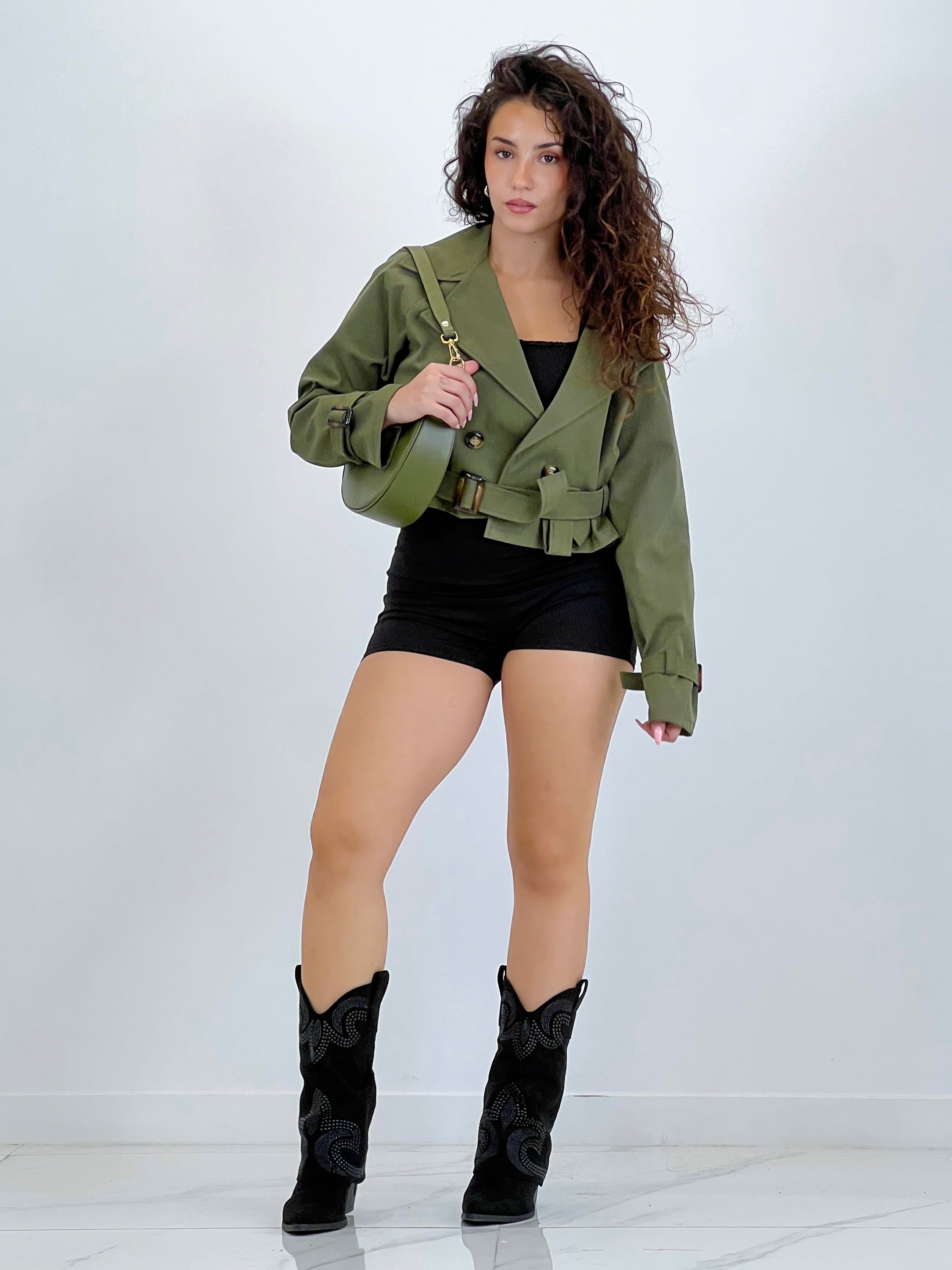 Belted trench jacket