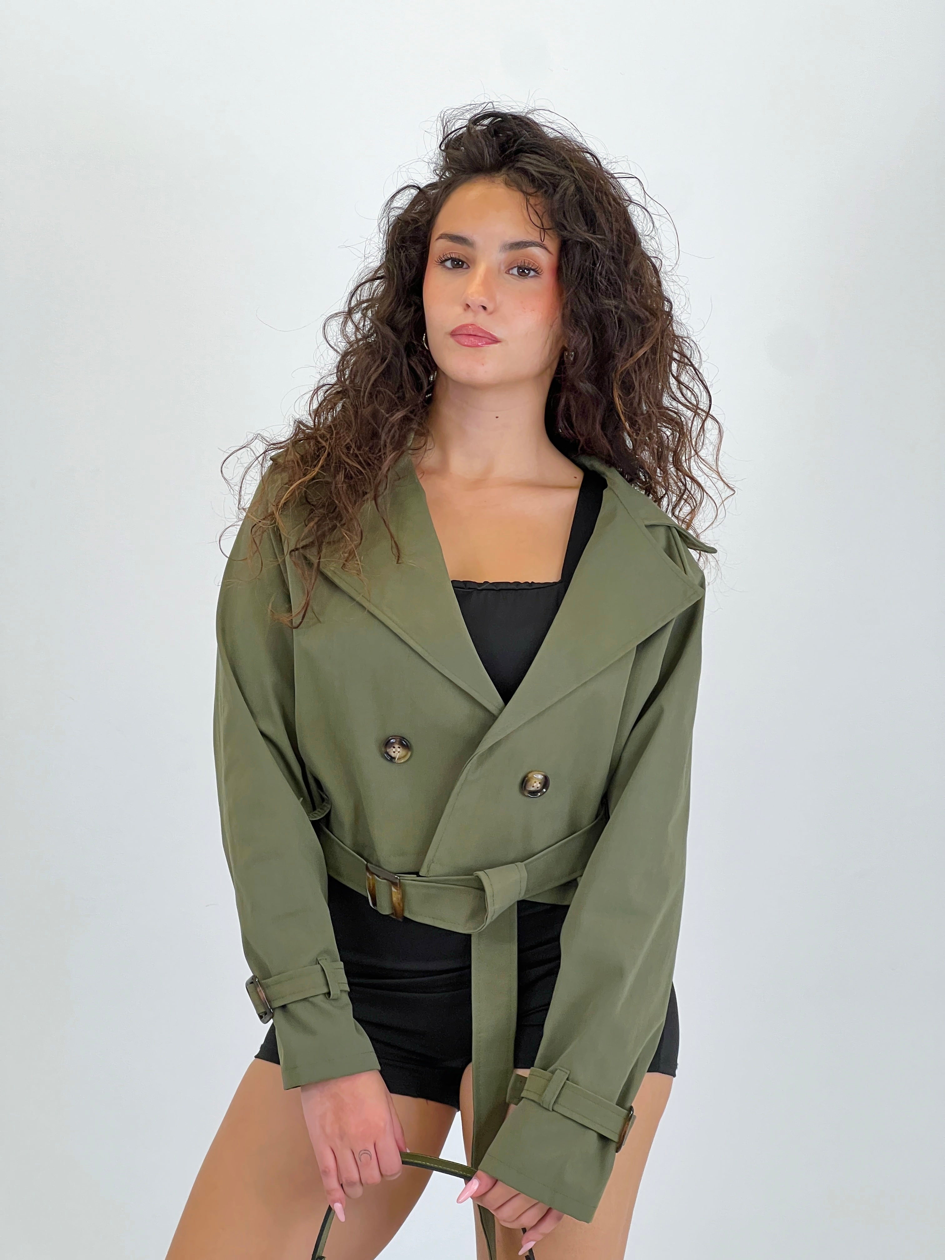 Belted trench jacket