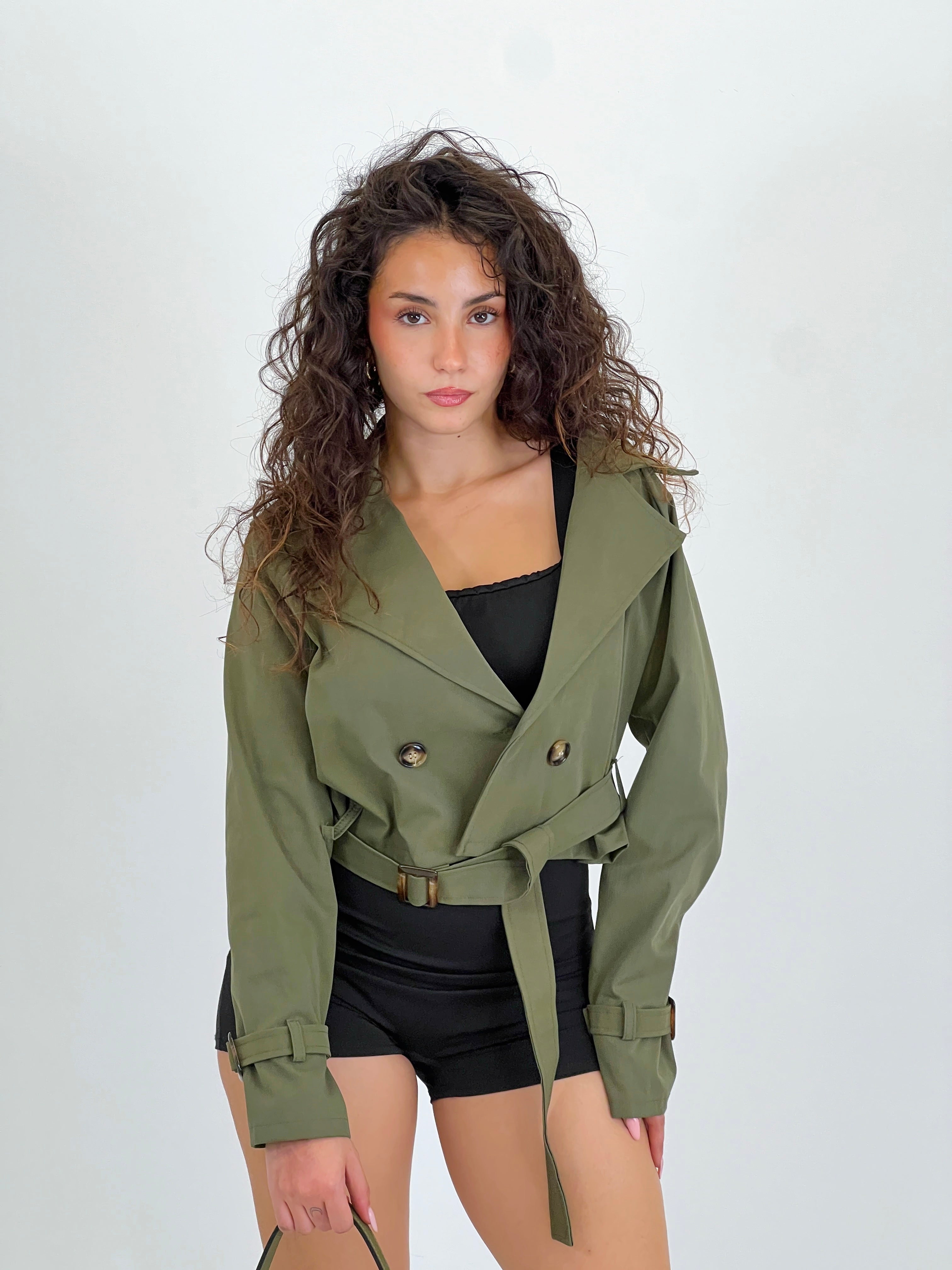 Belted trench jacket