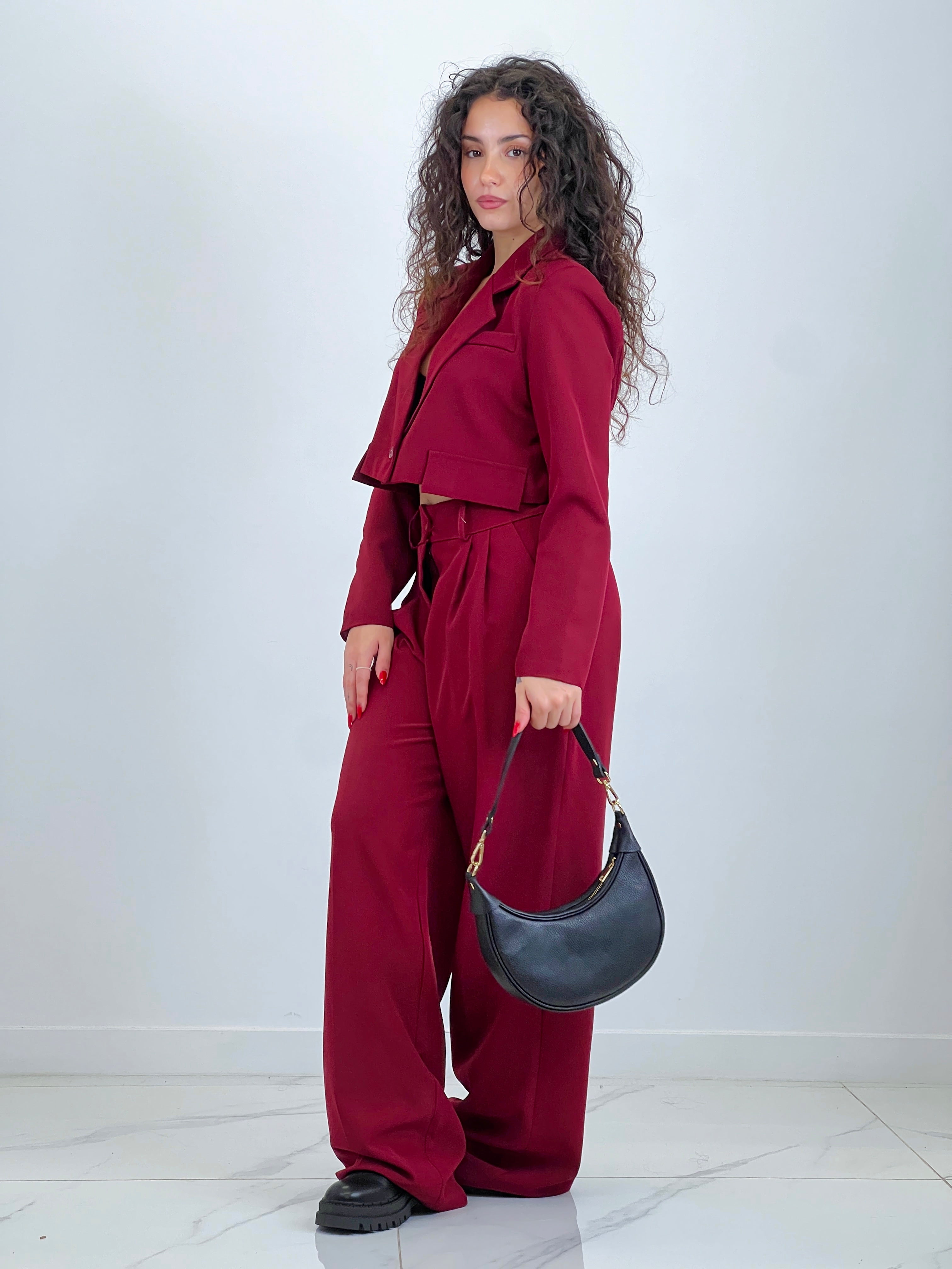 Blazer cropped solapas