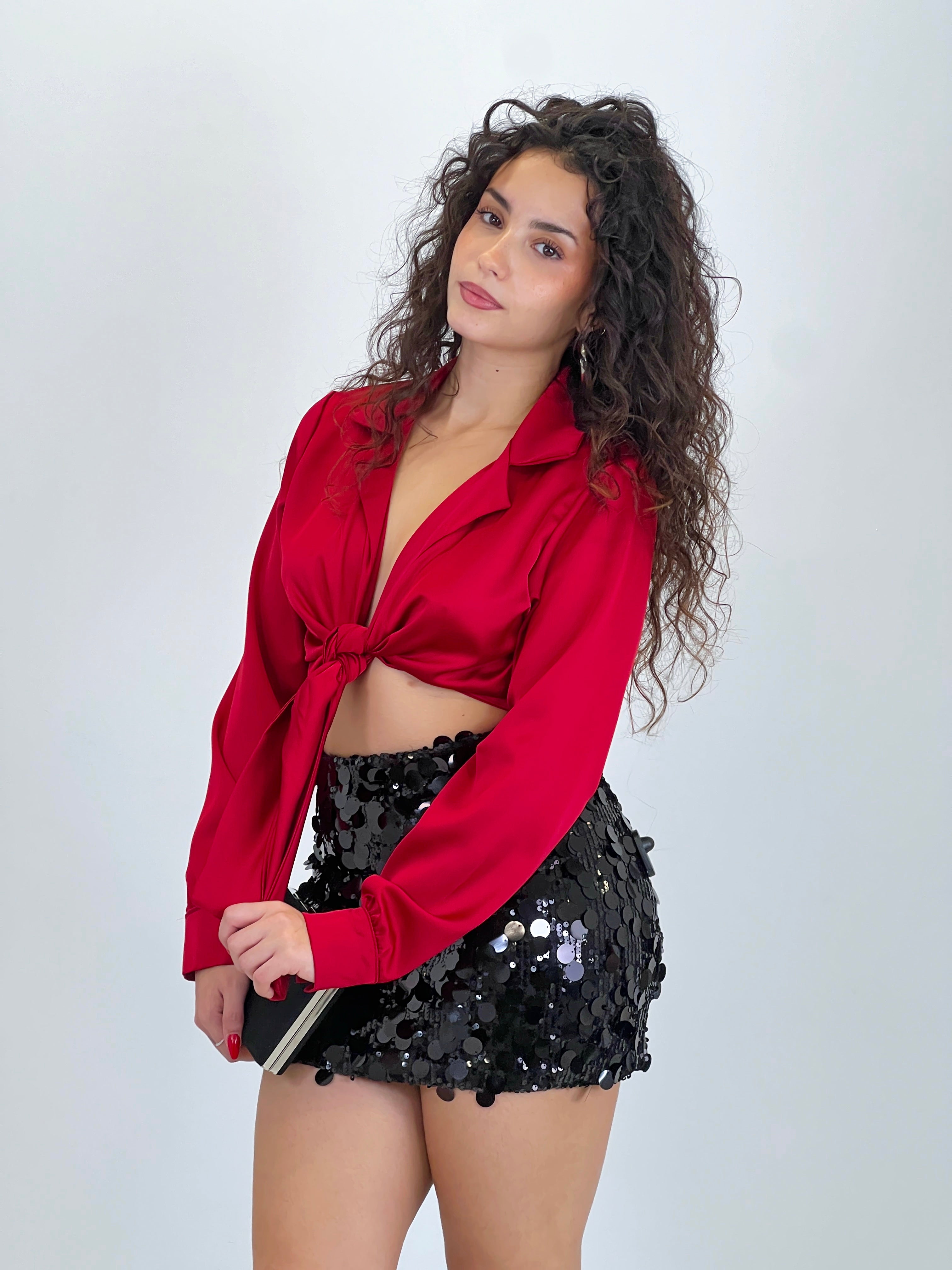 Jupe pailletée combinée