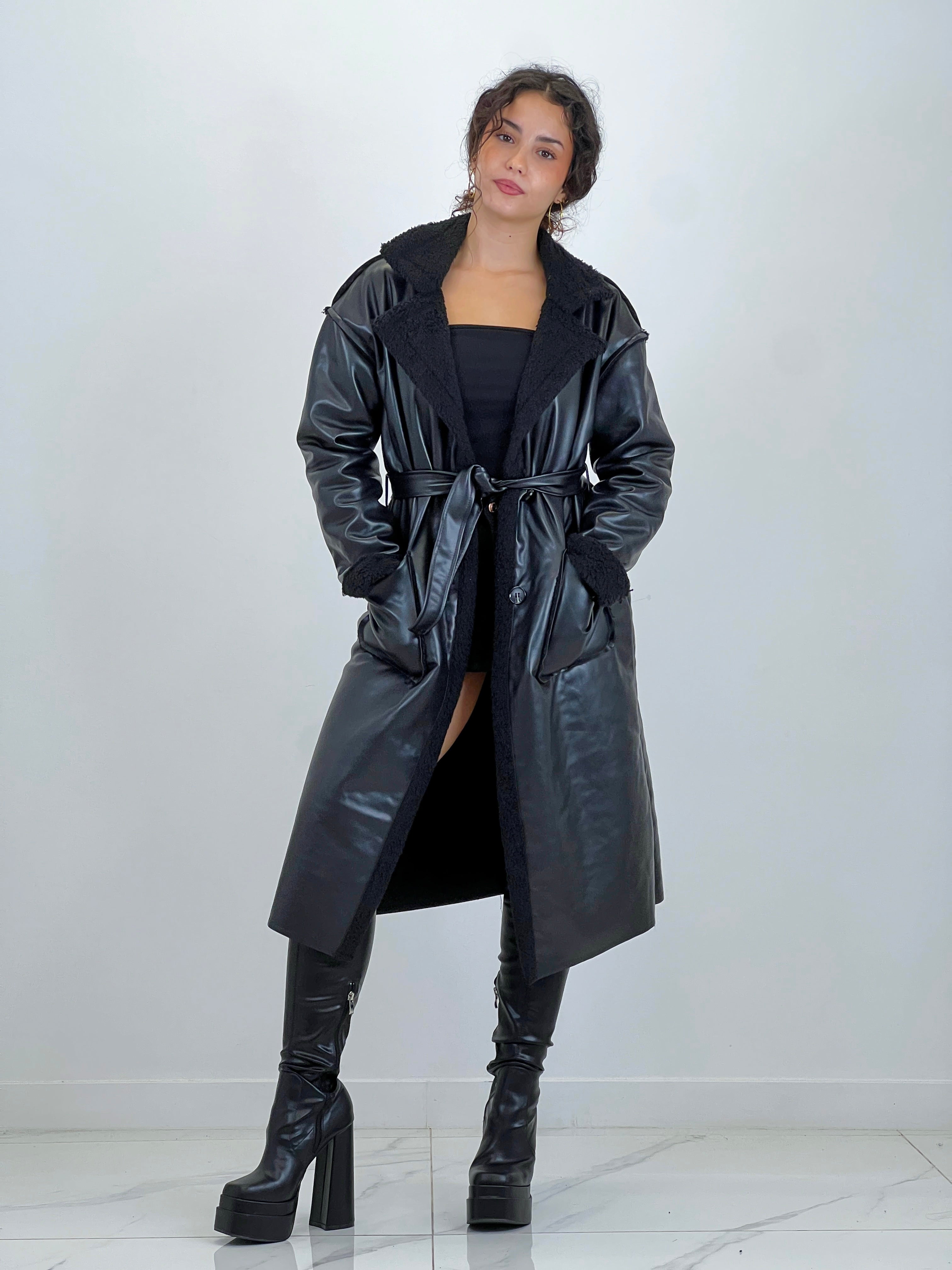 Double-sided belt coat